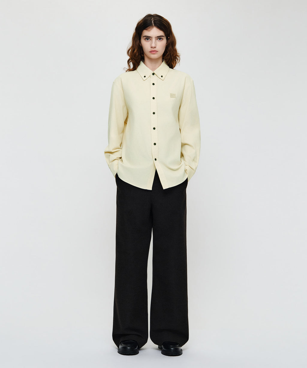 Marithe & Francois Girbaud - Micro Classic Logo Corduroy Shirt (Ivory) product image 5 | TRAB K-Fashion Australia