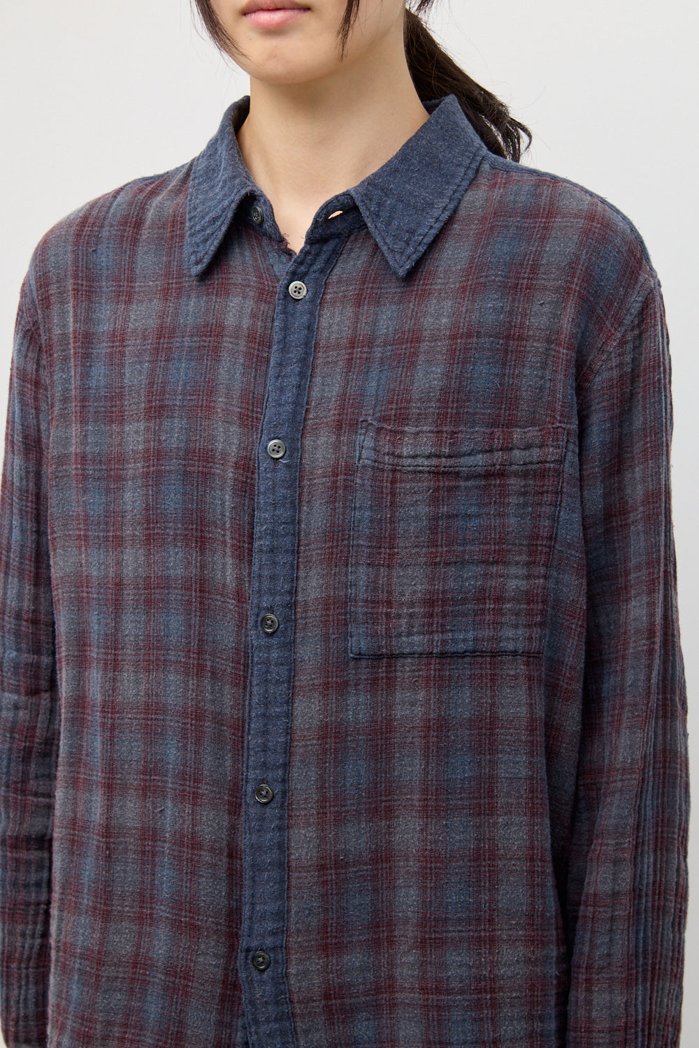 Hatchingroom - Double Face Shirt (Over Dyed Blue Charcoal) product image 6 | TRAB K-Fashion Australia