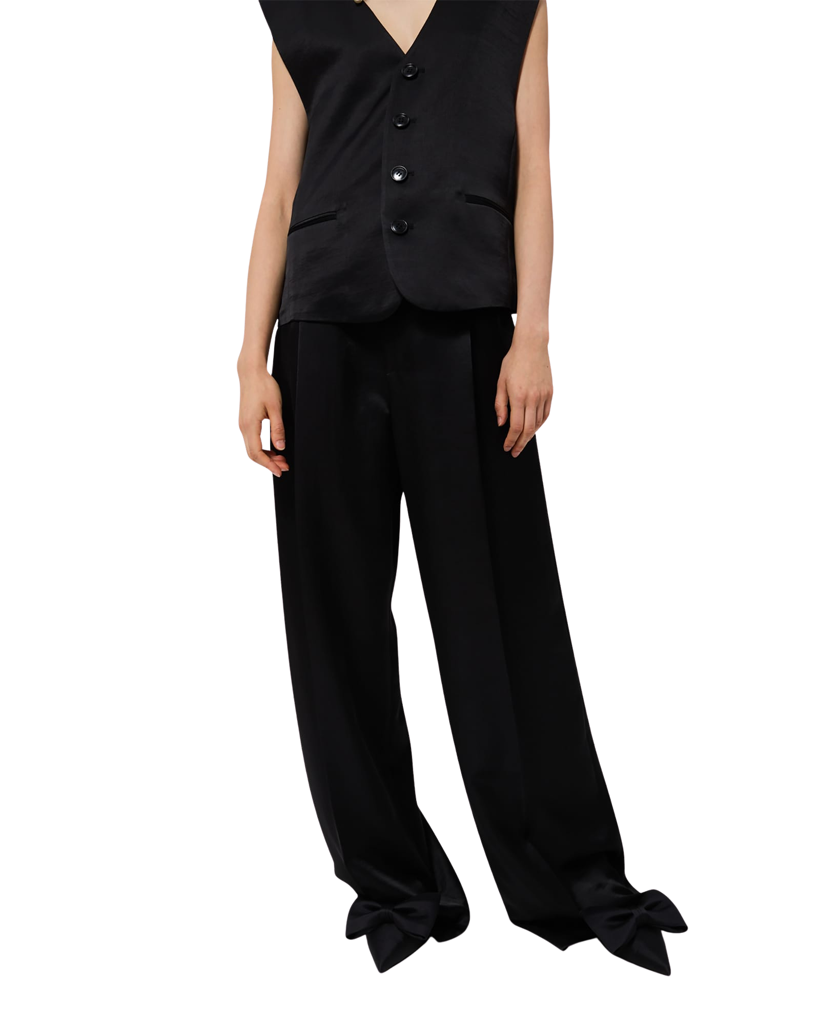 Kimhe Kim - Belted Wide Pants (Black) product image 18 | TRAB K-Fashion Australia