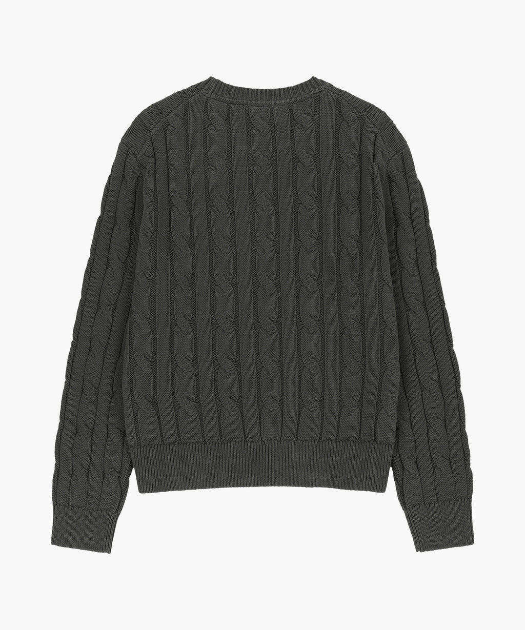 Marithe & Francois Girbaud - Graphic Cable Knit Pullover (Charcoal) product image 6 | TRAB K-Fashion Australia