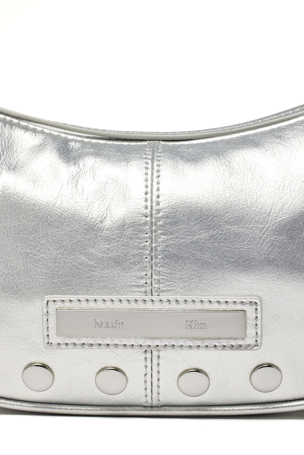 Matin Kim - Stud Leather Shoulder Bag (Silver) product image 3 | TRAB K-Fashion Australia