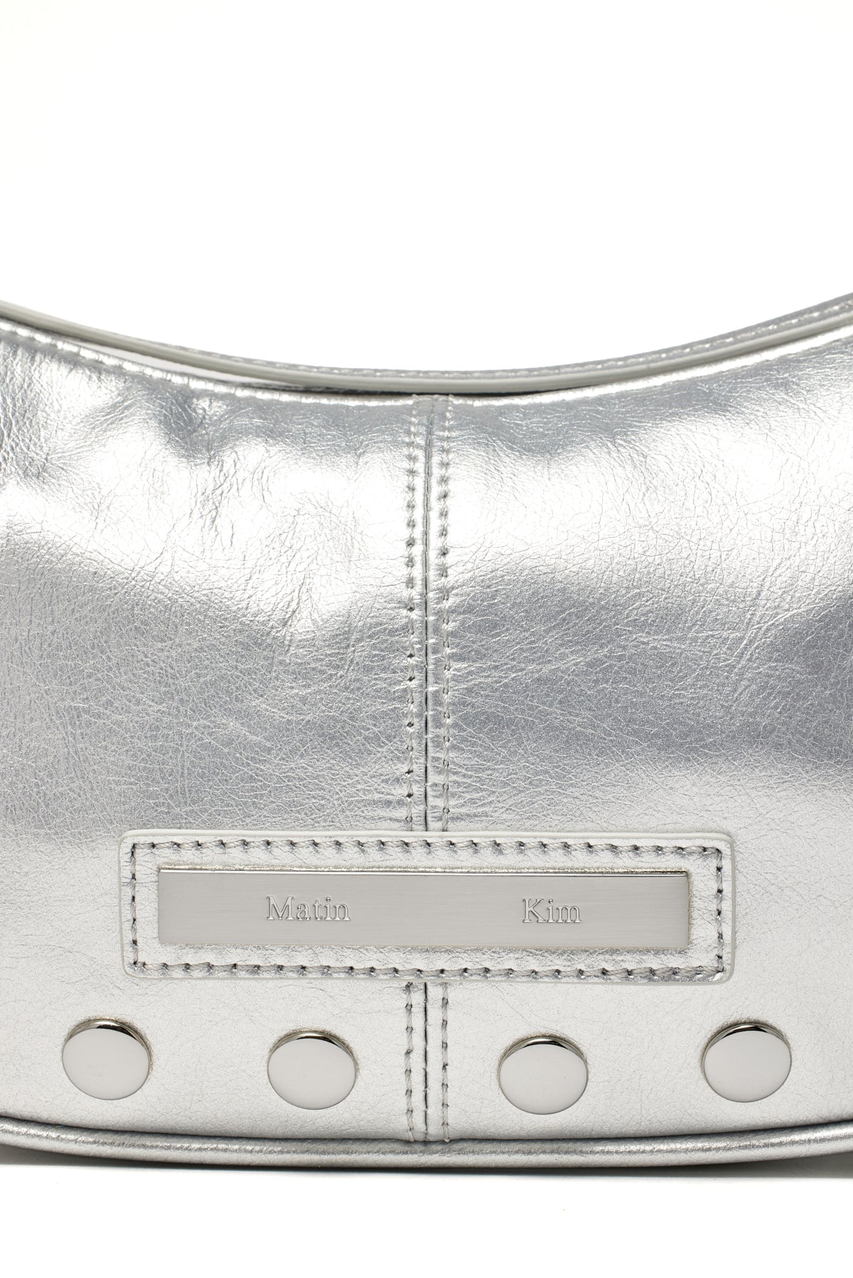 Matin Kim - Stud Leather Shoulder Bag (Silver) product image 3 | TRAB K-Fashion Australia