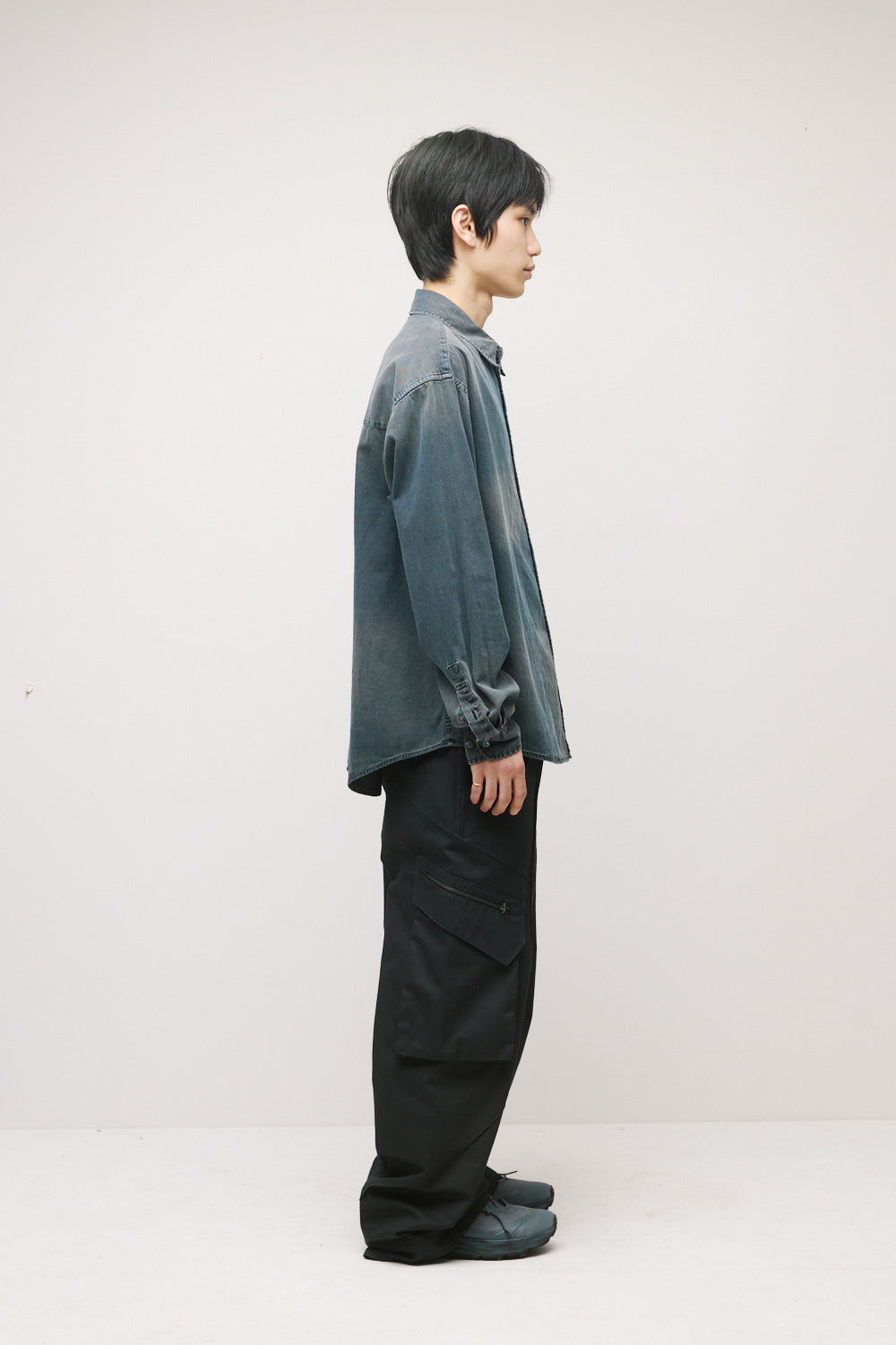 Hatchingroom - Over Denim Shirt (Blue Grey) product image 4 | TRAB K-Fashion Australia