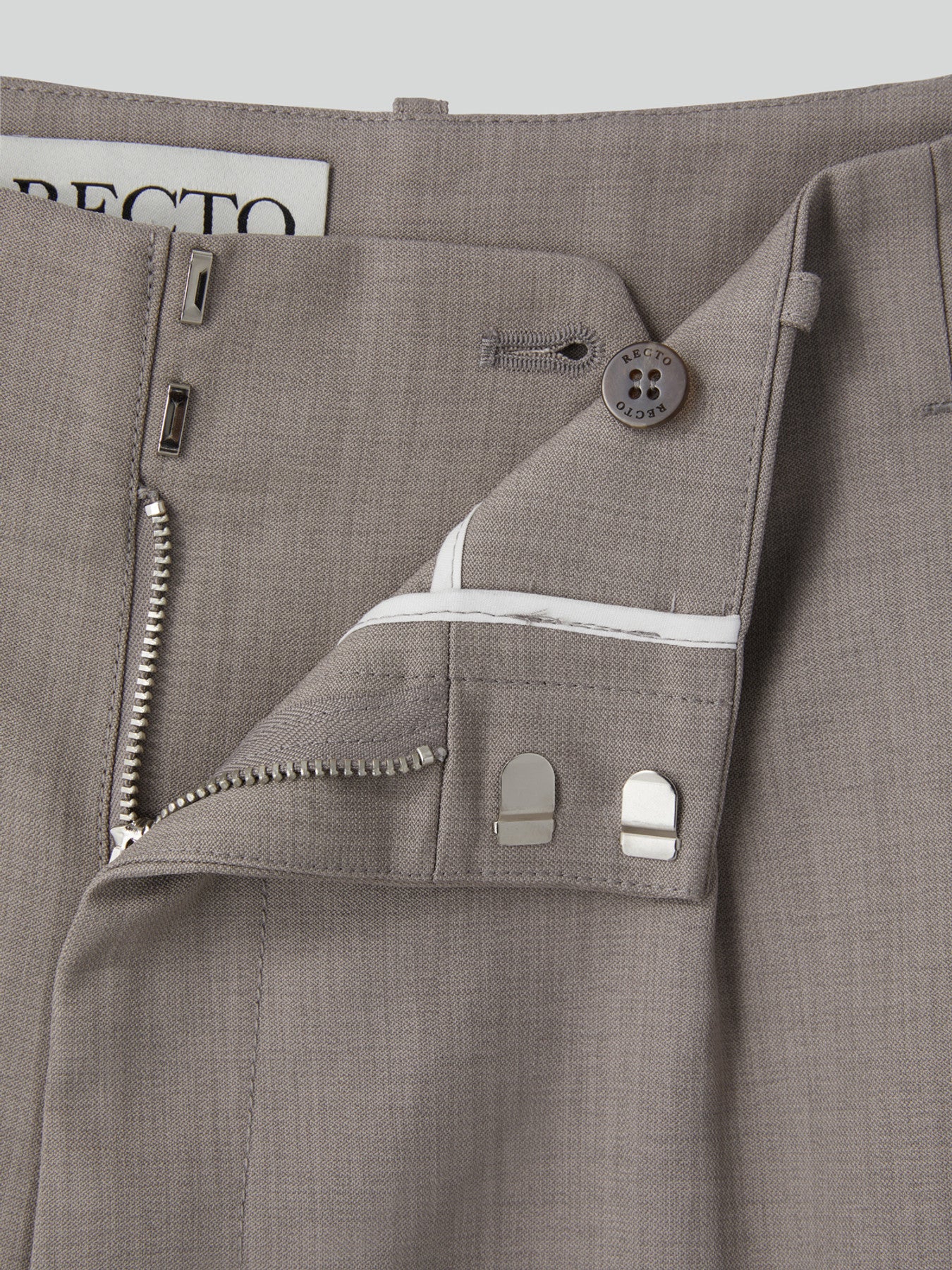 Recto - Tucked Detail Bermuda Pants (Sepia Grey) product image 6 | TRAB K-Fashion Australia