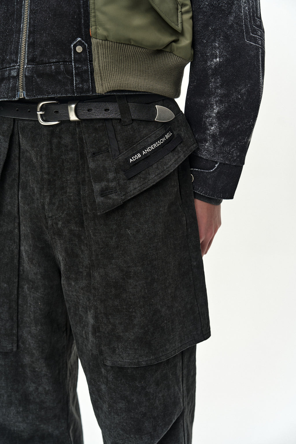 Andersson Bell - Raptor Three Layered Wide-Leg Trousers (black) (Black) product image 6 | TRAB K-Fashion Australia