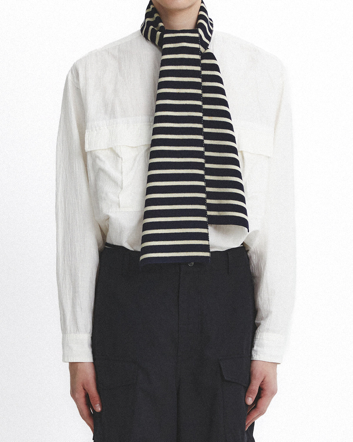 Eastlogue - Band Collar Field Shirts (White) product image 2 | TRAB K-Fashion Australia
