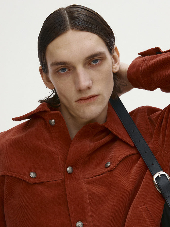 Tonywack - Washed Corduroy Western Trucker (Faded Red) product image 5 | TRAB K-Fashion Australia