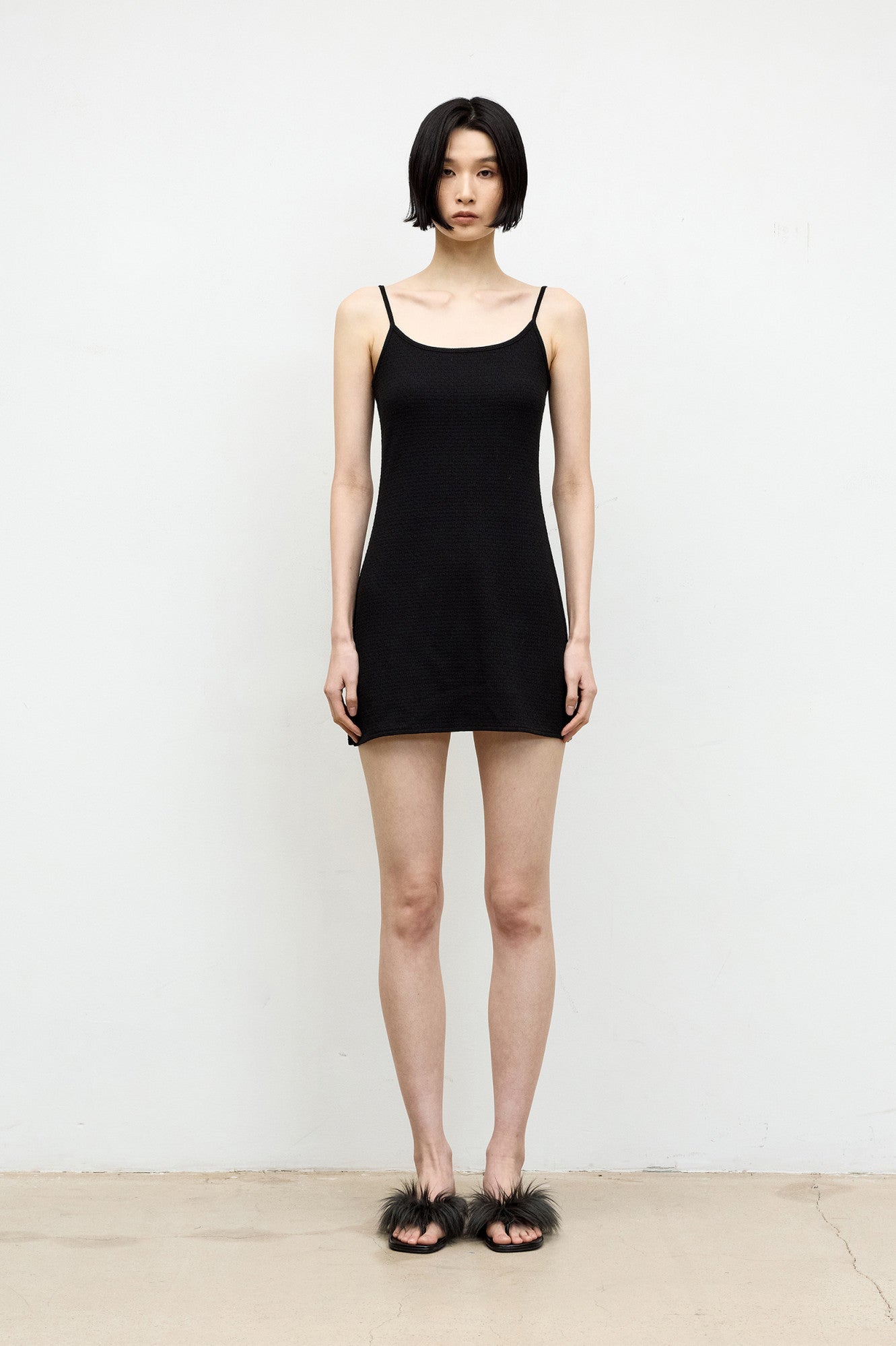 Coor - Textured Mini Dress (Black) product image 2 | TRAB K-Fashion Australia