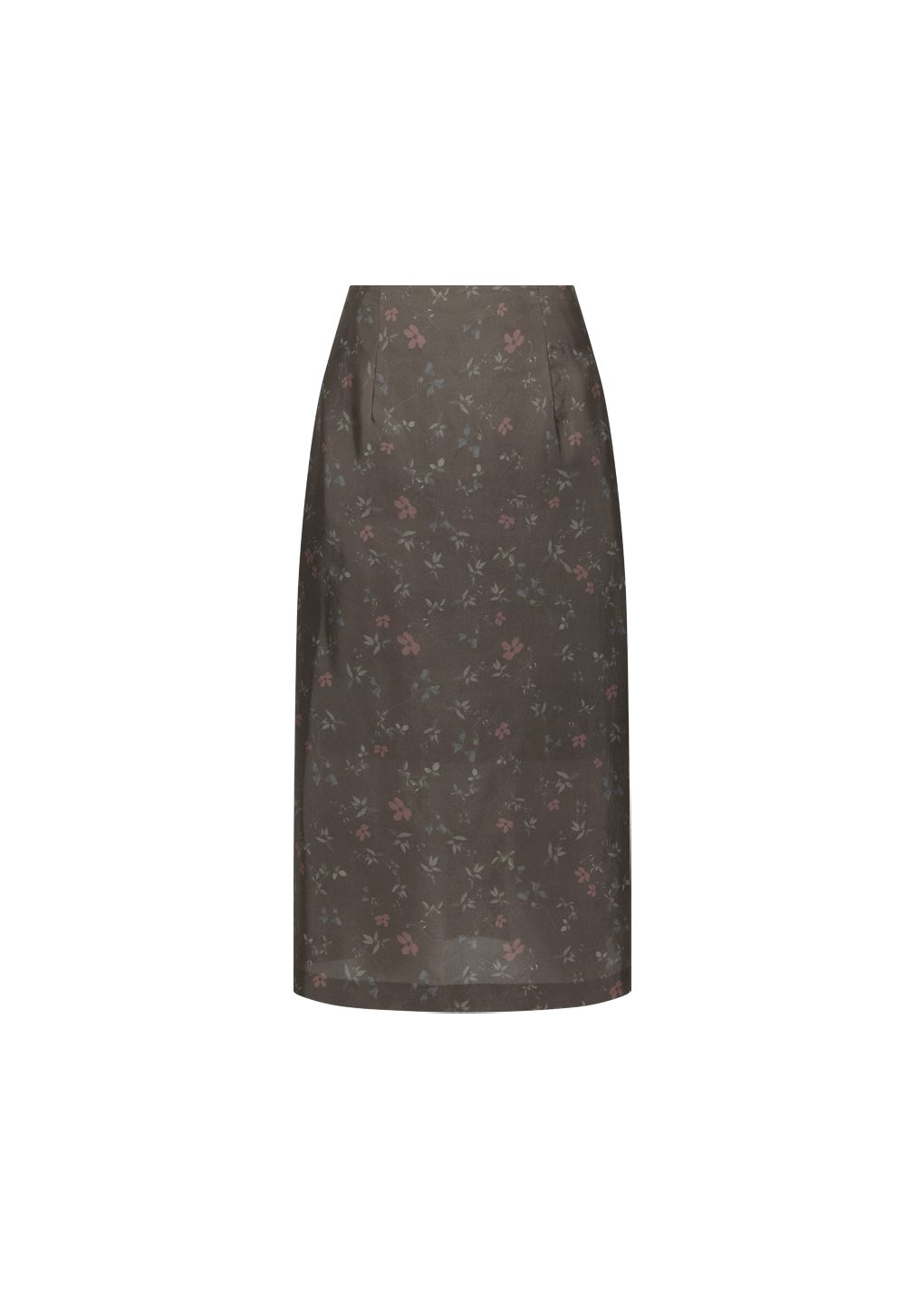 Amomento - Silk floral skirt (Brown) product image 5 | TRAB K-Fashion Australia