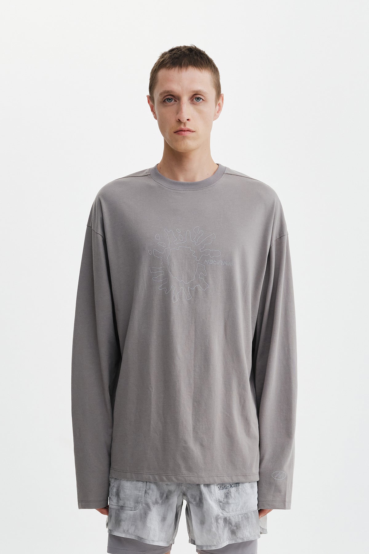 Matin Kim - Matin Pace Sunburst Graffiti Covered Top (Charcoal) product image 6 | TRAB K-Fashion Australia