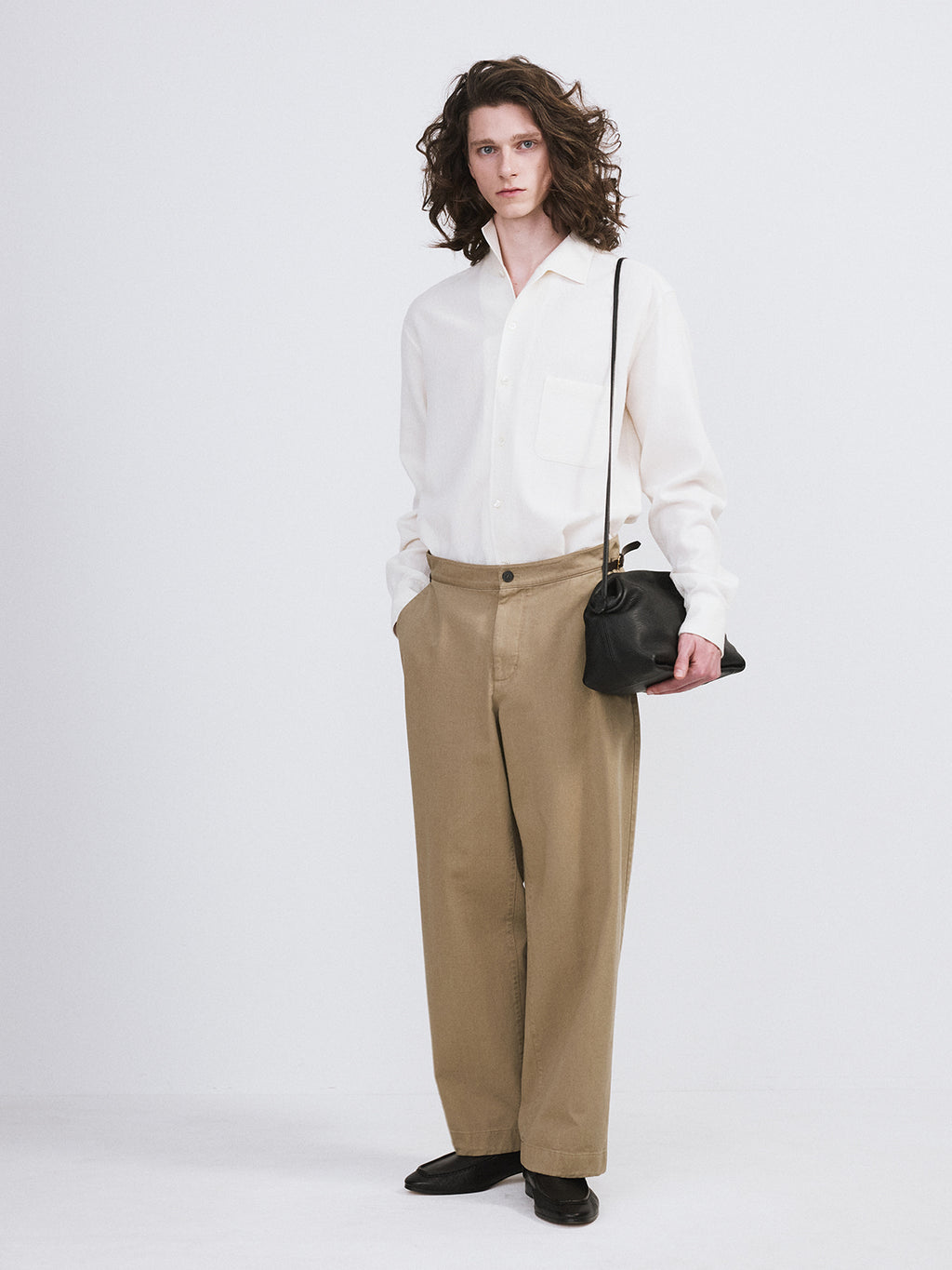 Recto - Waist Belt Detail Cotton Pants (Light Khaki) product image 2 | TRAB K-Fashion Australia