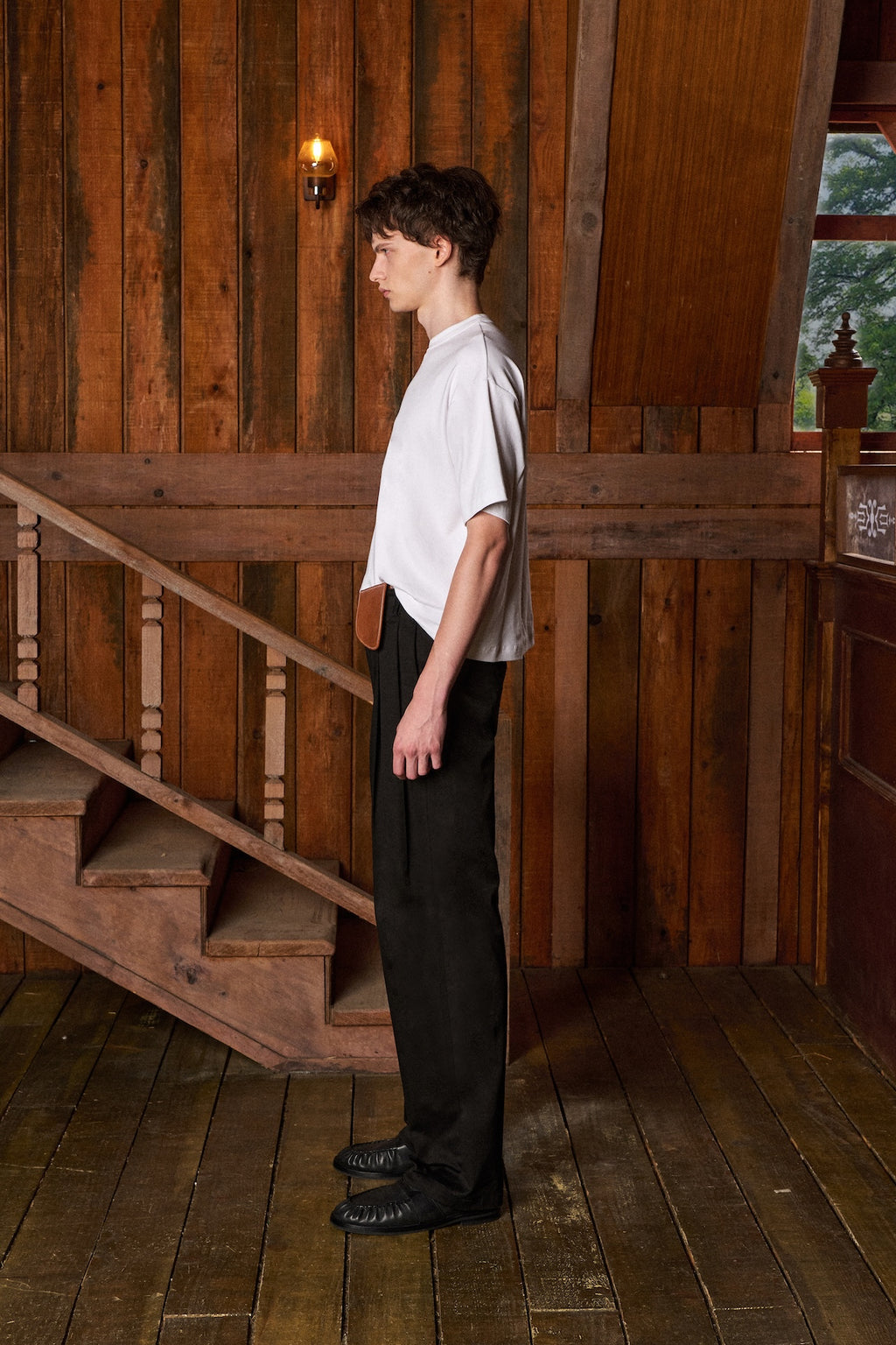 STU - Arch Pleat Cotton Pants (Black) product image 13 | TRAB K-Fashion Australia