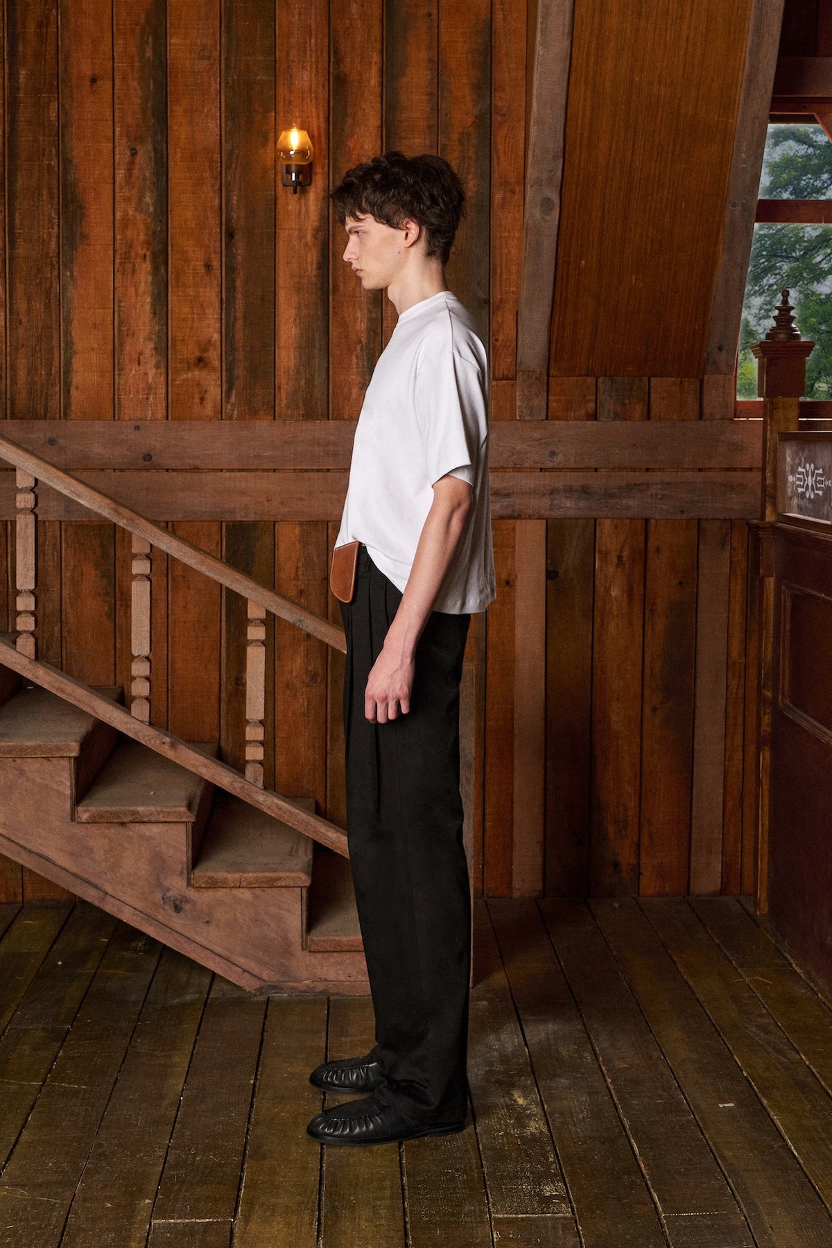 STU - Arch Pleat Cotton Pants (Black) product image 13 | TRAB K-Fashion Australia
