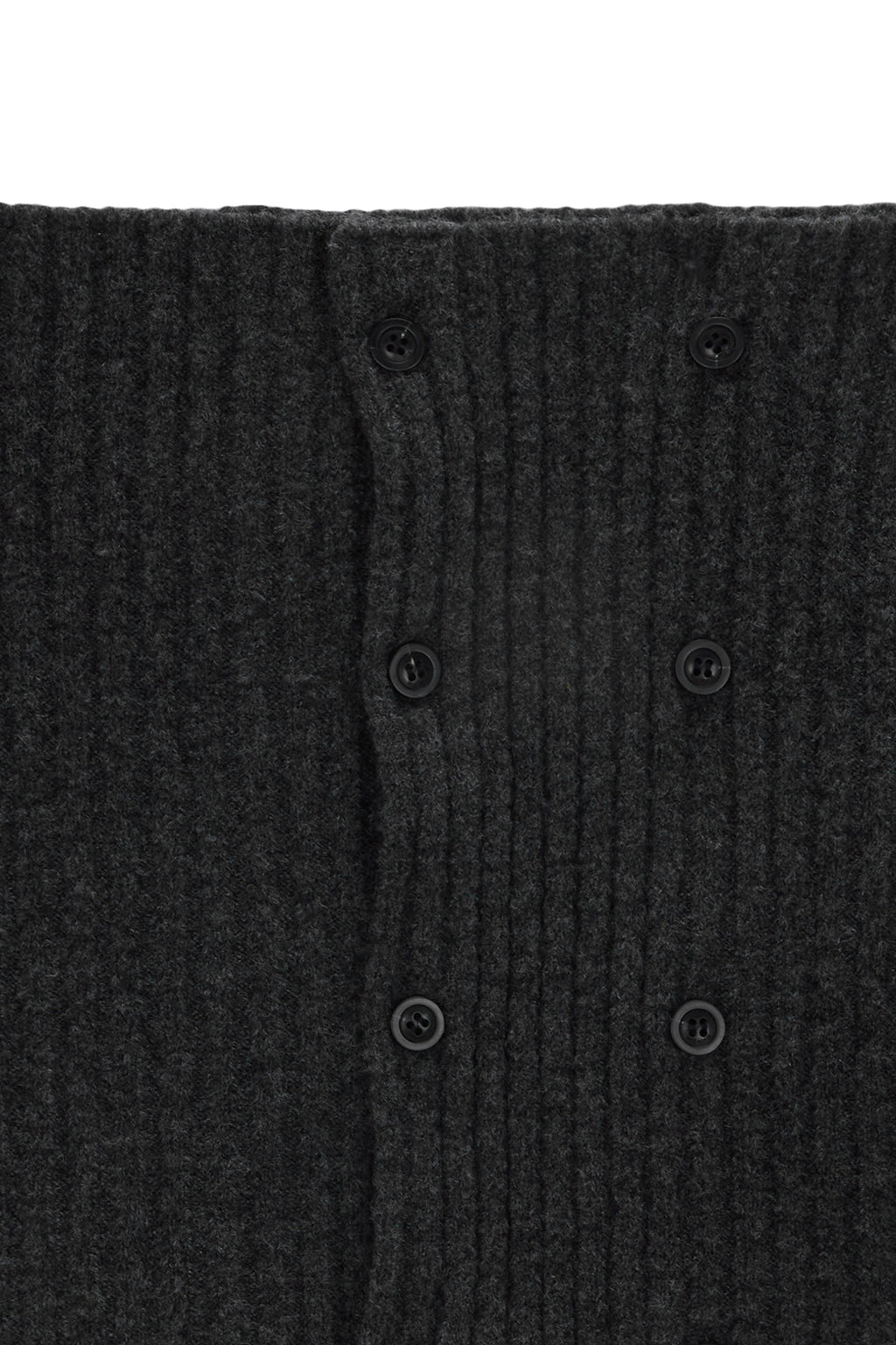 Matin Kim - Button Point Shawl Knit Muffler (Charcoal) product image 3 | TRAB K-Fashion Australia