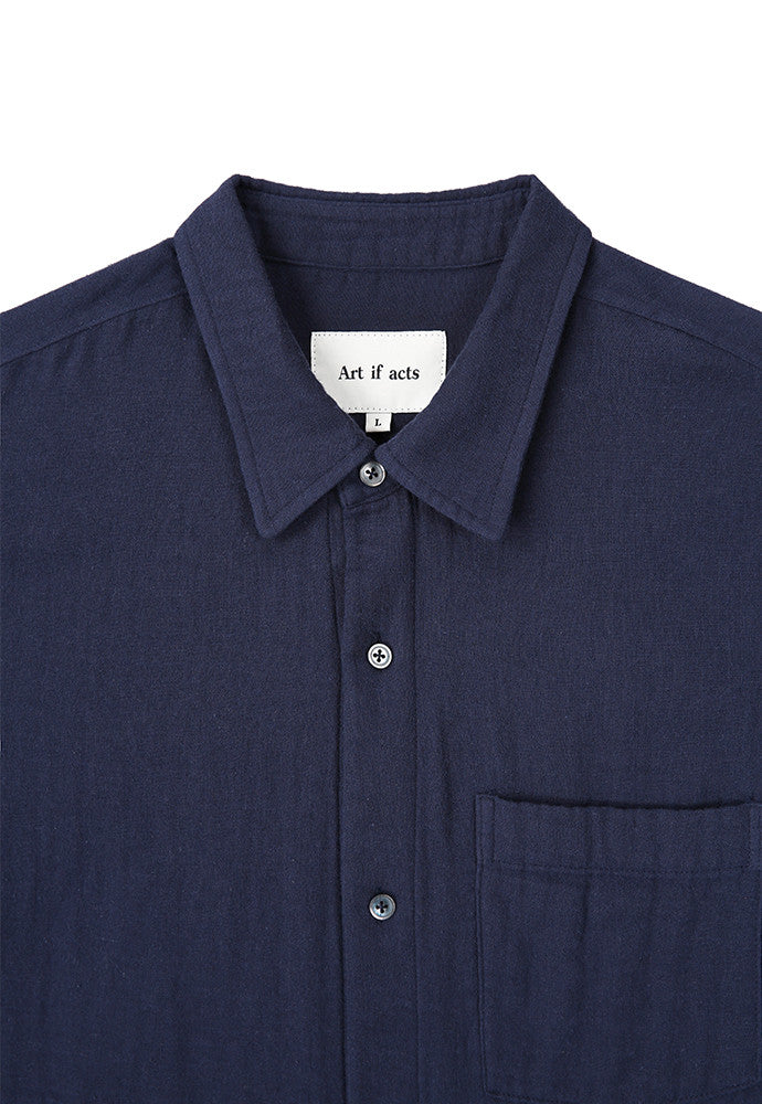 Art if acts - Washed Gauze Shirt (Navy) product image 8 | TRAB K-Fashion Australia