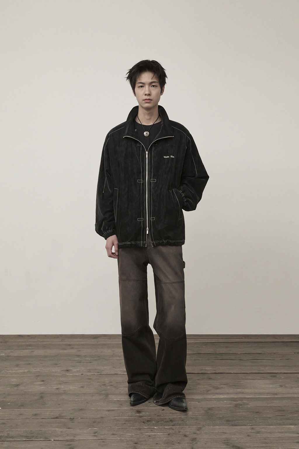 Matin Kim - Stitch Point High Neck Jumper (Black) product image 13 | TRAB K-Fashion Australia