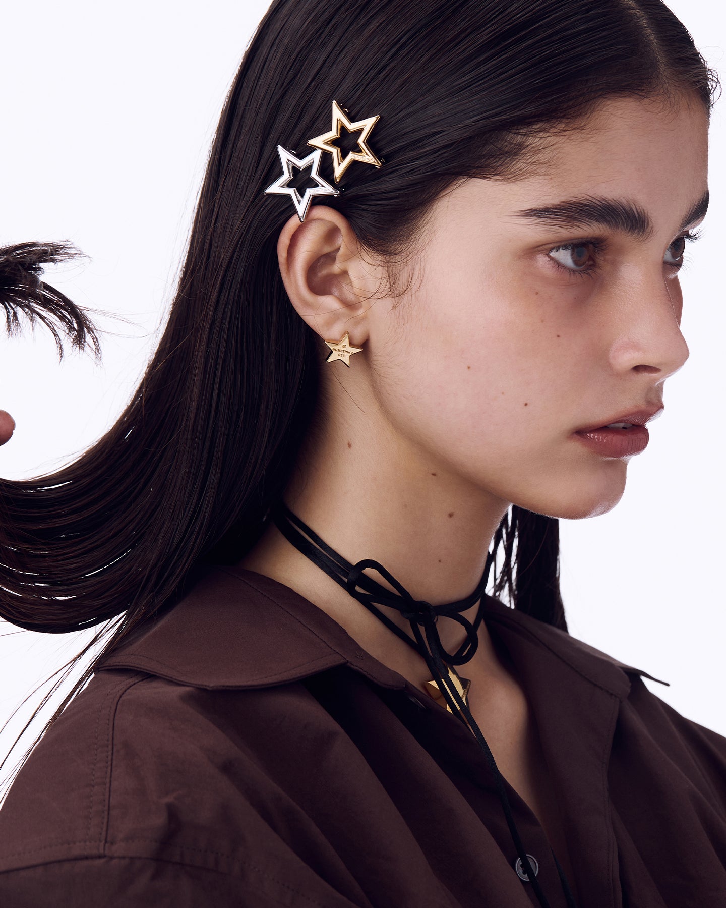 Numbering - Logo Engraved Star Earrings #7117 product image 6 | TRAB K-Fashion Australia