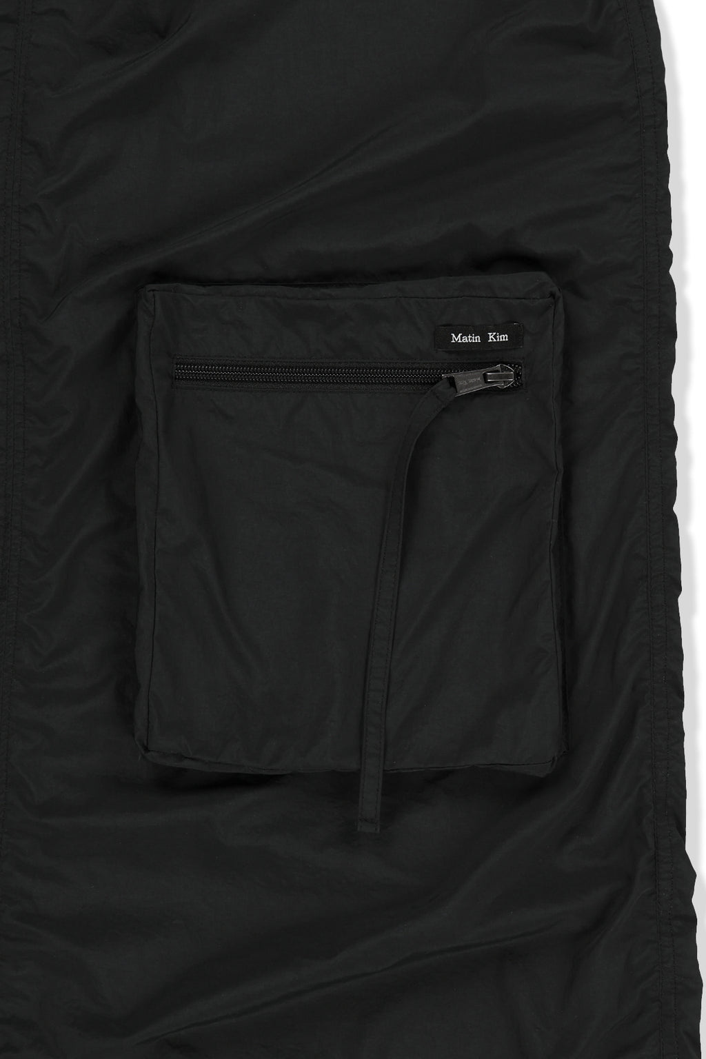 Matin Kim - Patch Pocket Shirring Nylon Skirt (Black) product image 4 | TRAB K-Fashion Australia