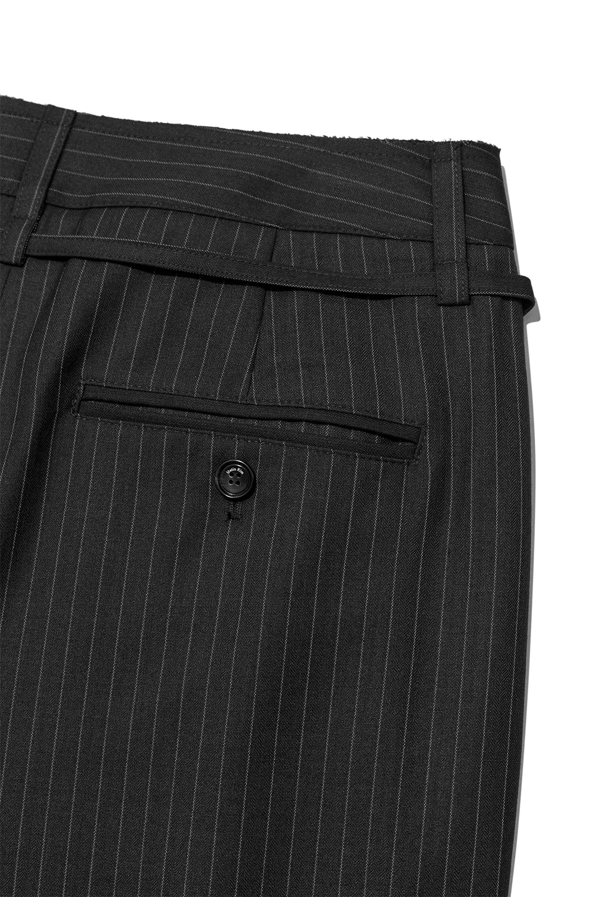 Matin Kim - Tuck Point Stripe Trouser (Charcoal) product image 6 | TRAB K-Fashion Australia