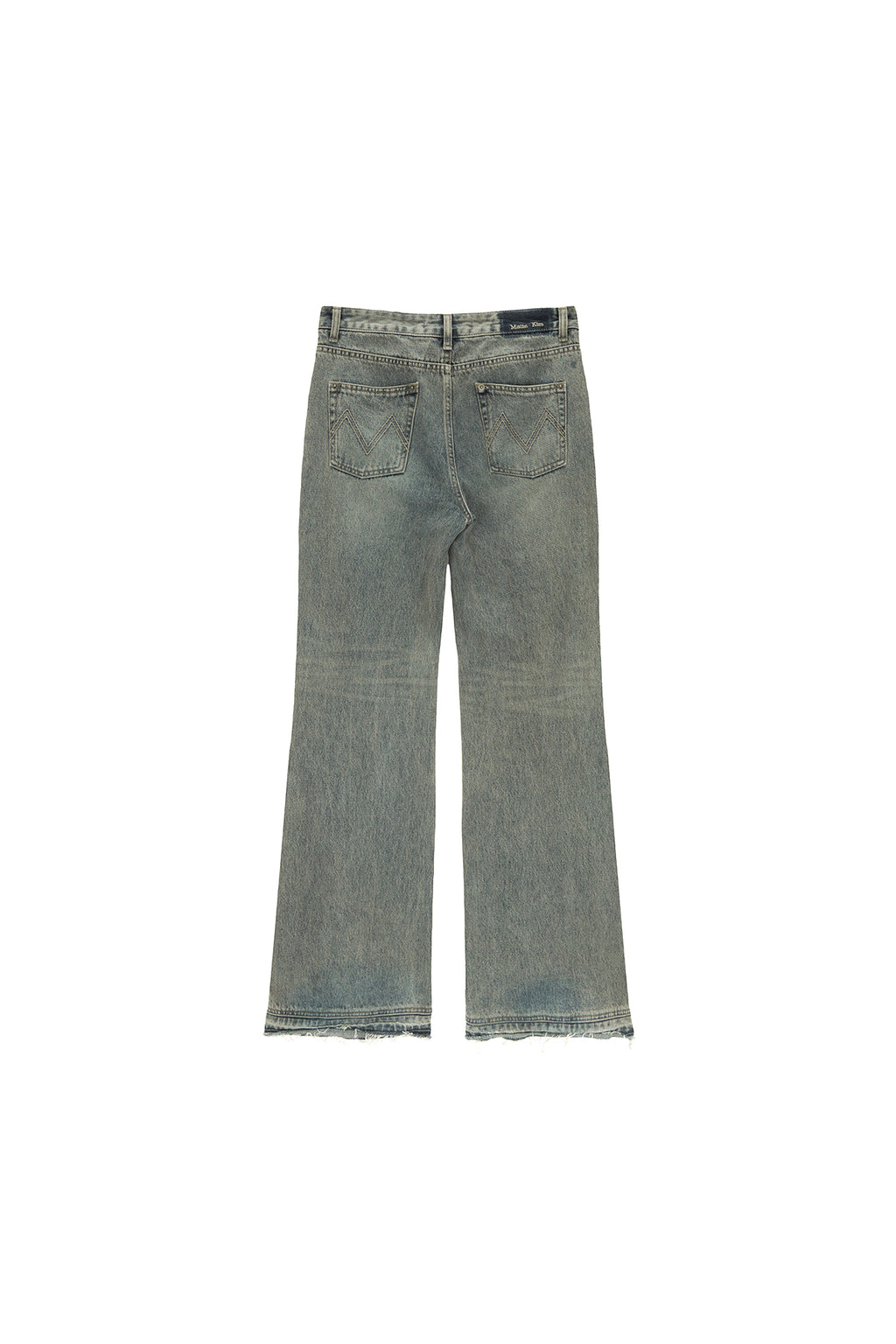 Matin Kim - Semi Boots Cut Damage Denim Pants (Light Blue) product image 2 | TRAB K-Fashion Australia