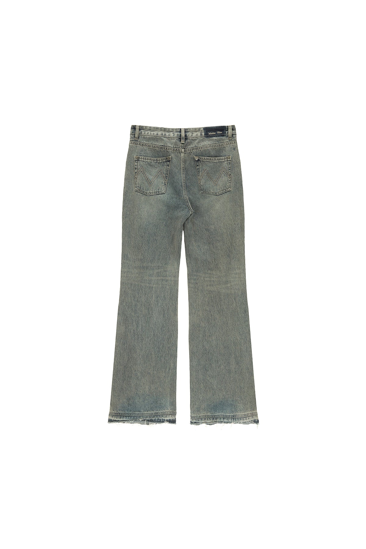 Matin Kim - Semi Boots Cut Damage Denim Pants (Light Blue) product image 2 | TRAB K-Fashion Australia