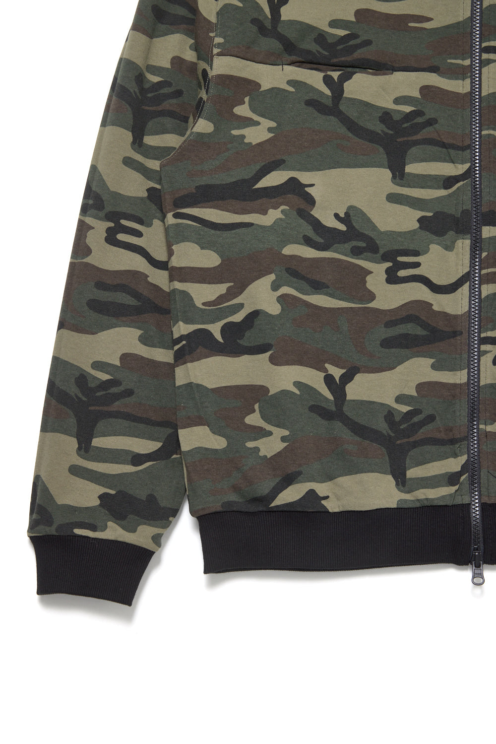 Hatchingroom - Reversible Faux Fur Hoodie (Black/Camo Khaki) product image 7 | TRAB K-Fashion Australia