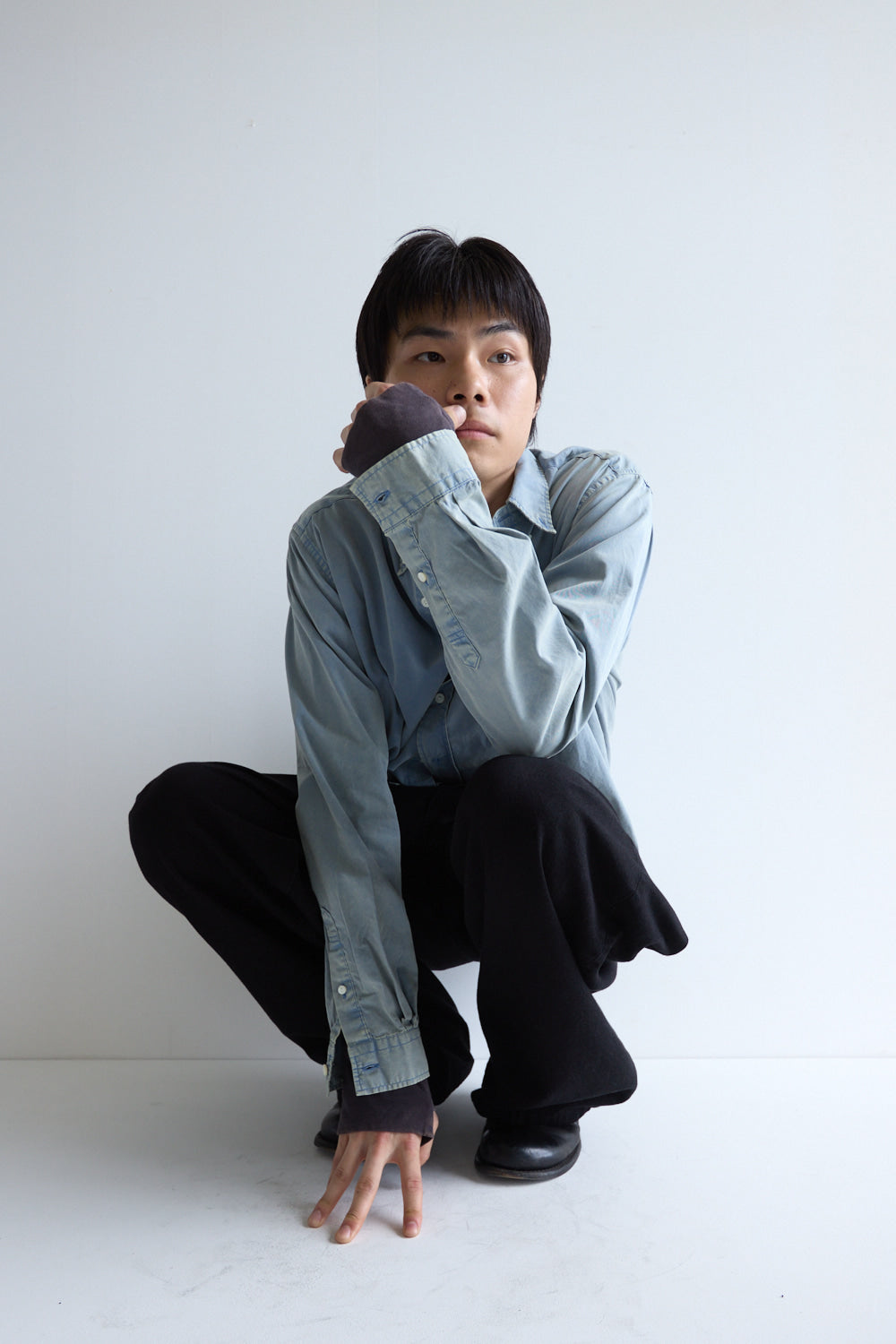 Hatchingroom - Out Button Shirt Bleached (Sax) product image 10 | TRAB K-Fashion Australia