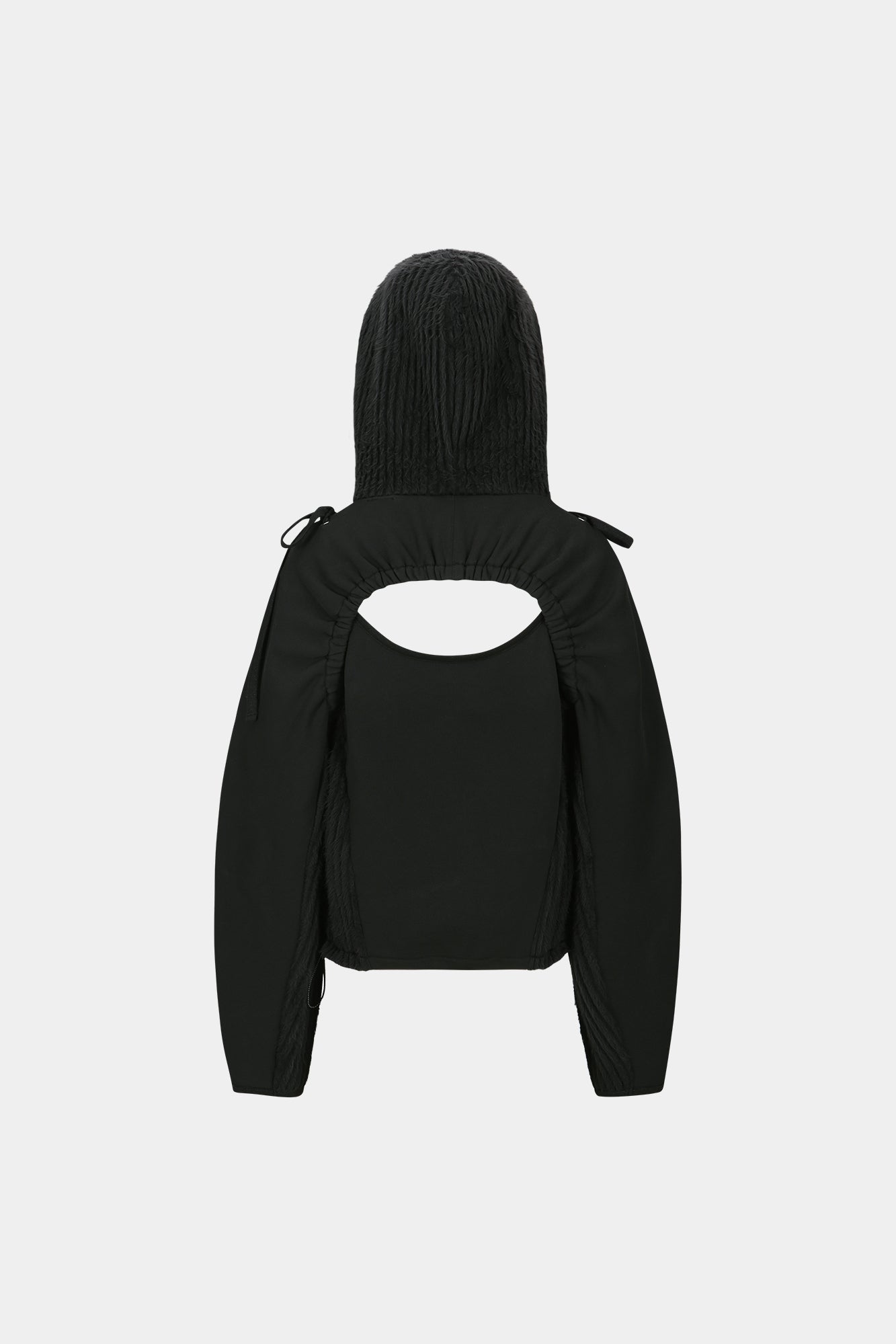 Andersson Bell - (essential) Cut Out Shirring Hoodie (Black) product image 6 | TRAB K-Fashion Australia