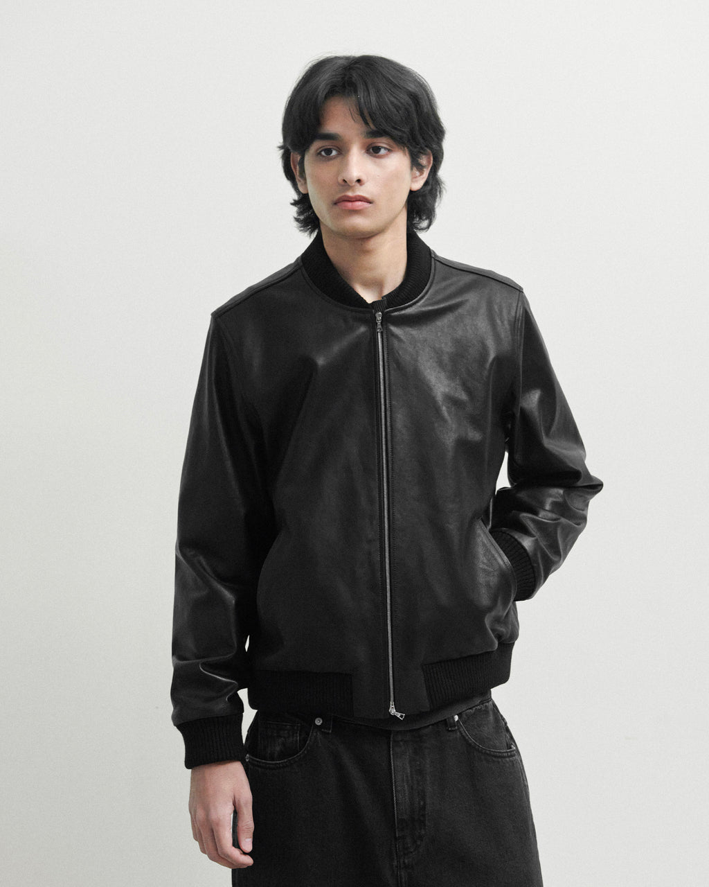 Brownyard - Washed Leather Blouson (Black) product image 1 | TRAB K-Fashion Australia