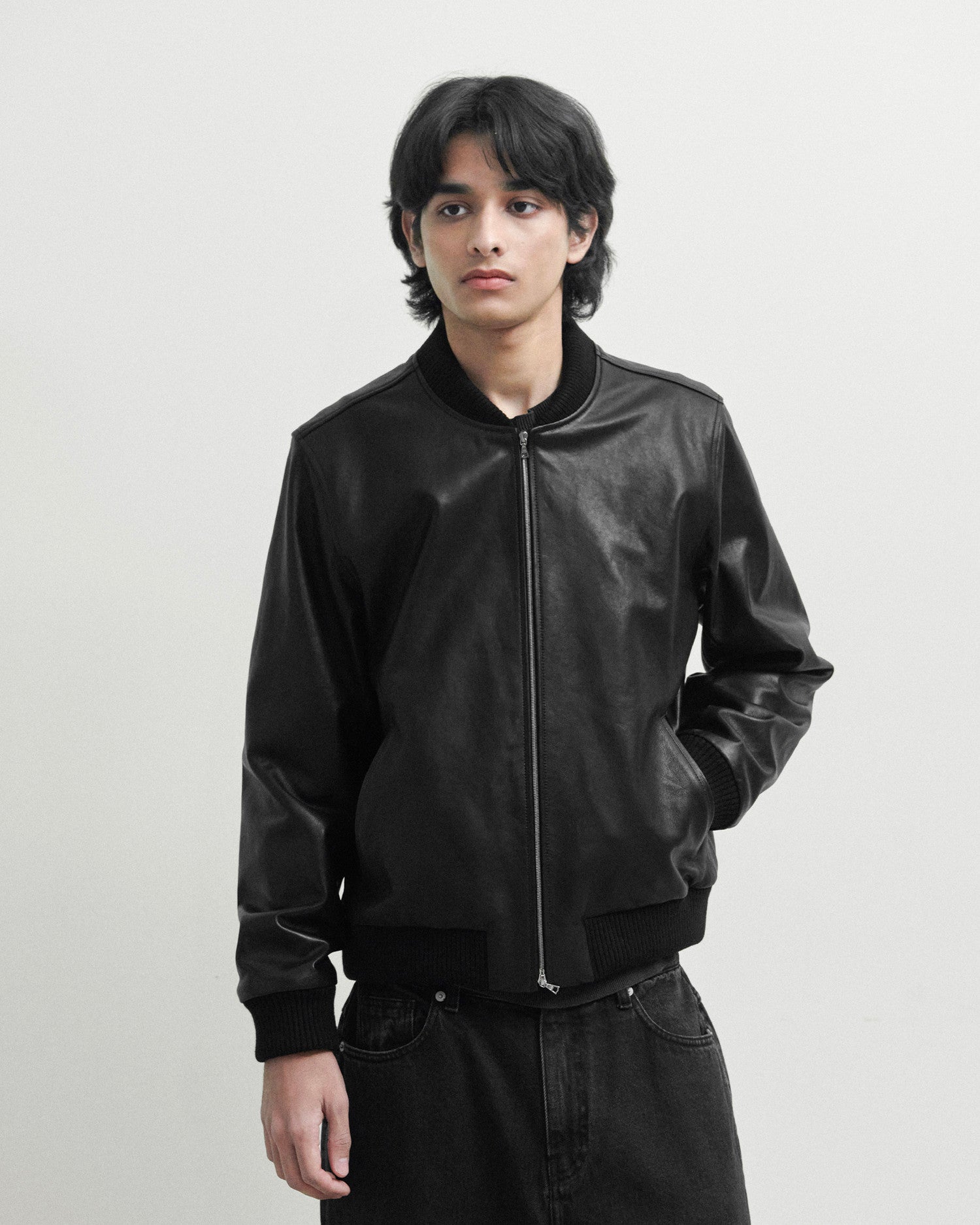 Brownyard - Washed Leather Blouson (Black) product image 1 | TRAB K-Fashion Australia