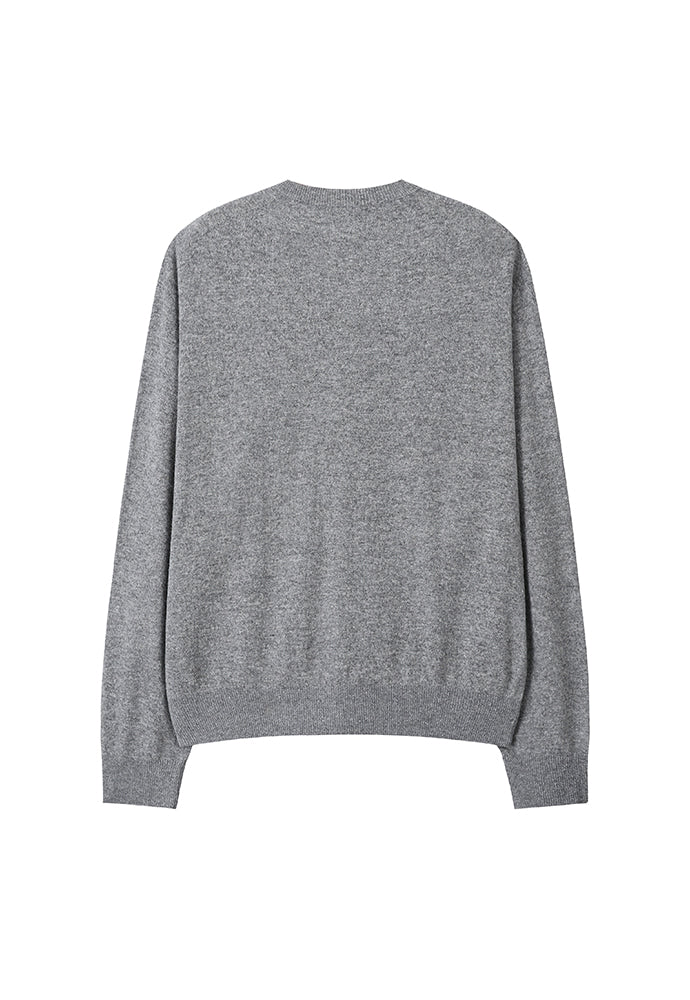 Art if acts - Wholegarment Round Neck Cardigan (Ash) product image 8 | TRAB K-Fashion Australia