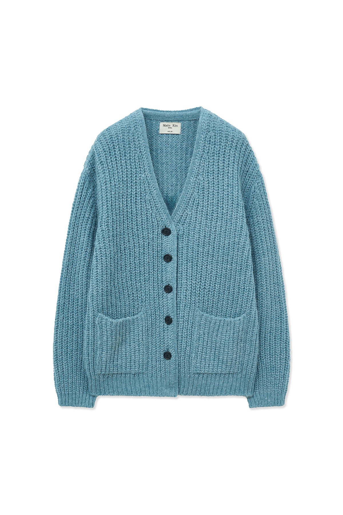 Matin Kim - Side Button Point Overfit Cardigan (Light Blue) product image 2 | TRAB K-Fashion Australia
