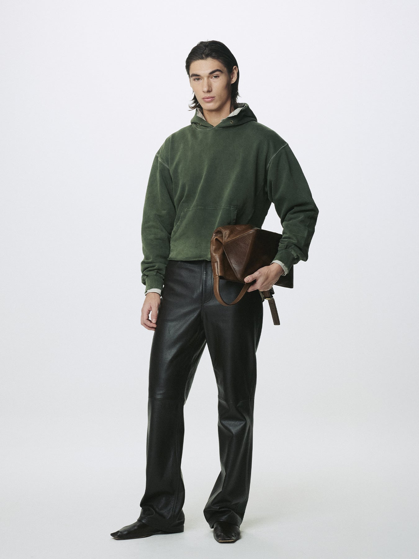 Tonywack - Garment Dyed Raw Edge Hoodie (Faded Green) product image 4 | TRAB K-Fashion Australia