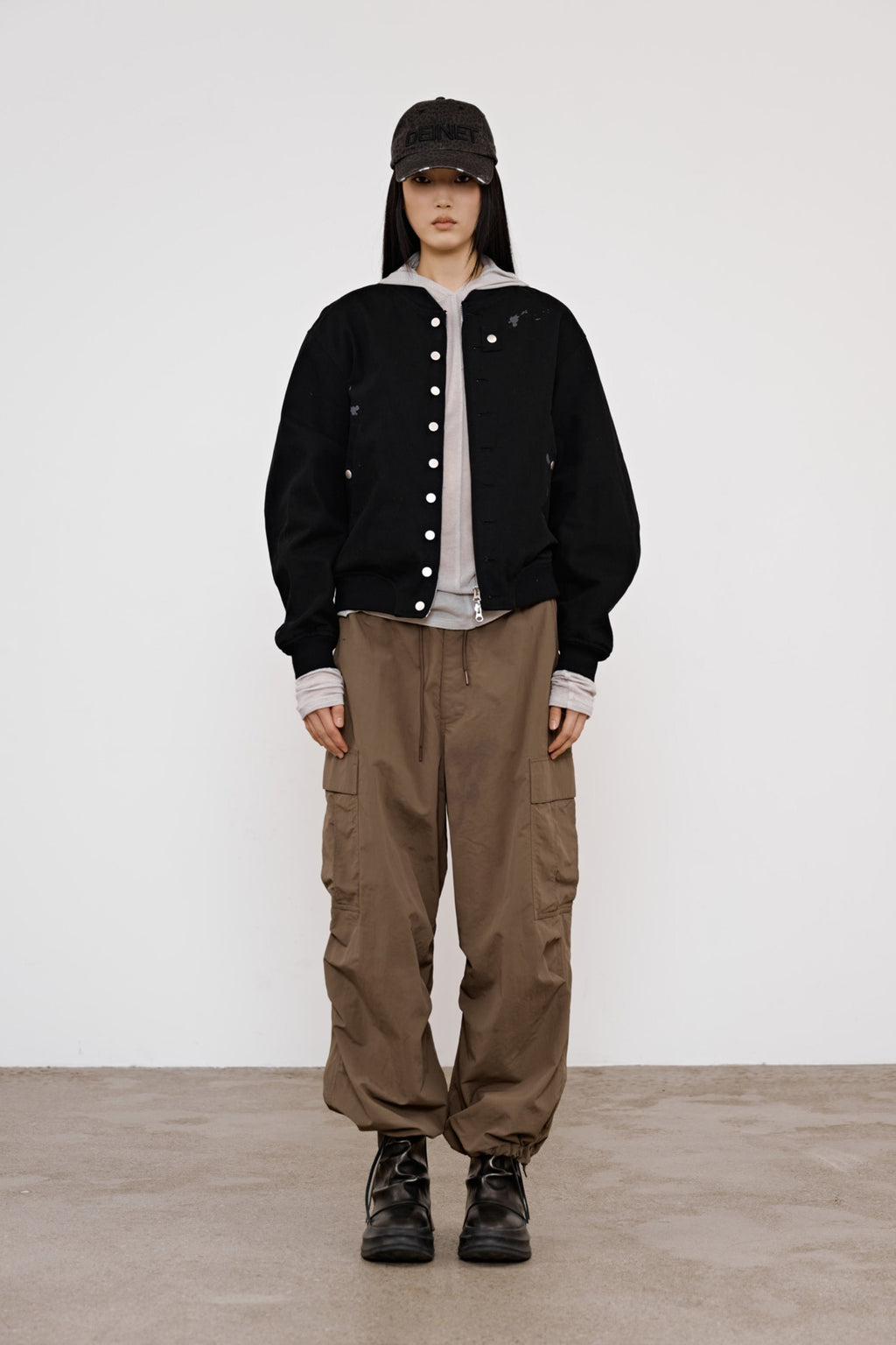 Deinet - Paint Stud Cotton Ma1 (Black) product image 1 | TRAB K-Fashion Australia