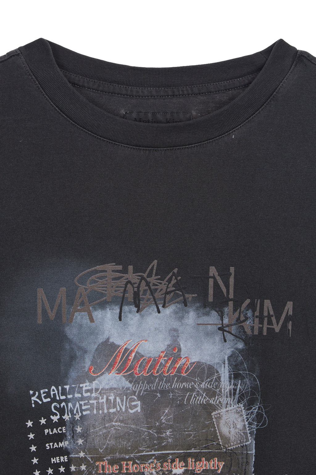 Matin Kim - Matin Lny 26 Pigment Logo Top (Charcoal) product image 3 | TRAB K-Fashion Australia