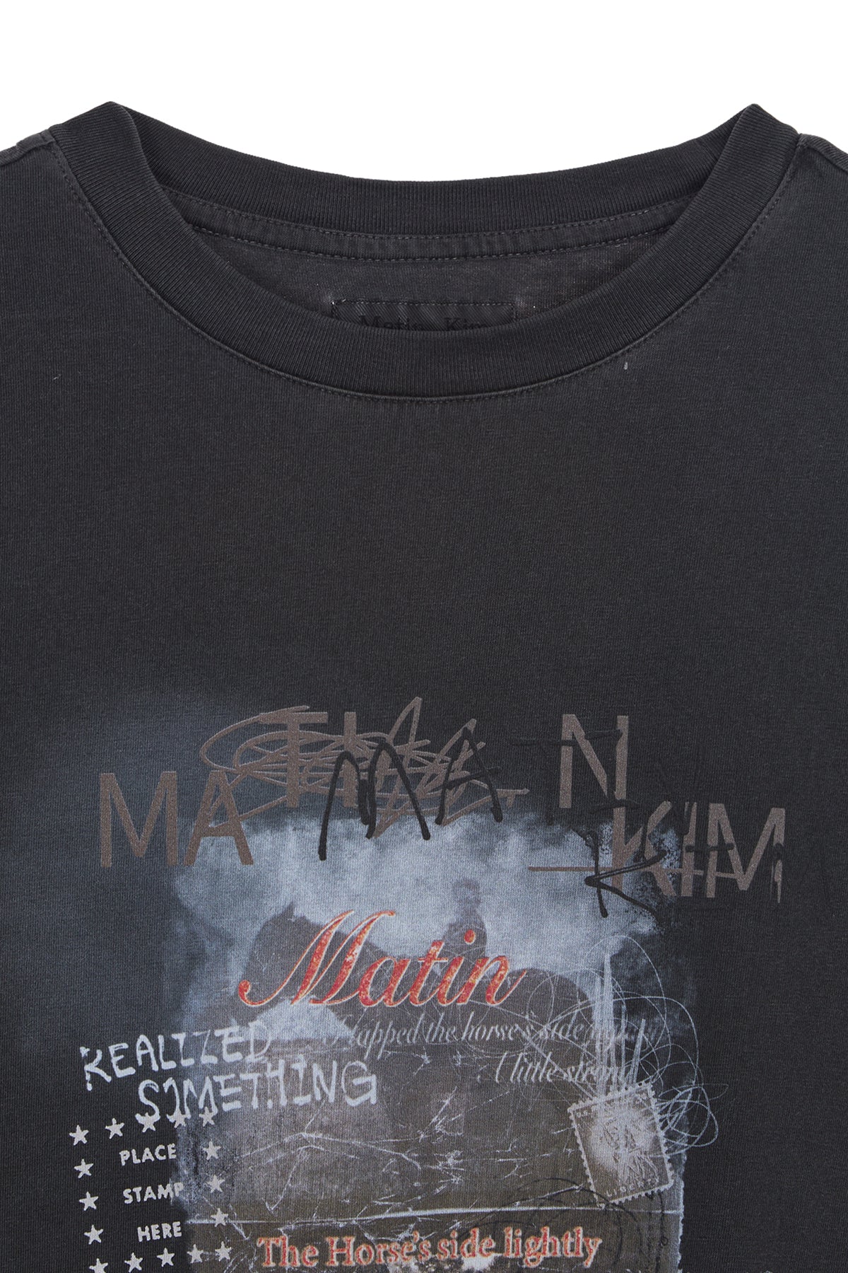 Matin Kim - Matin Lny 26 Pigment Logo Top (Charcoal) product image 3 | TRAB K-Fashion Australia