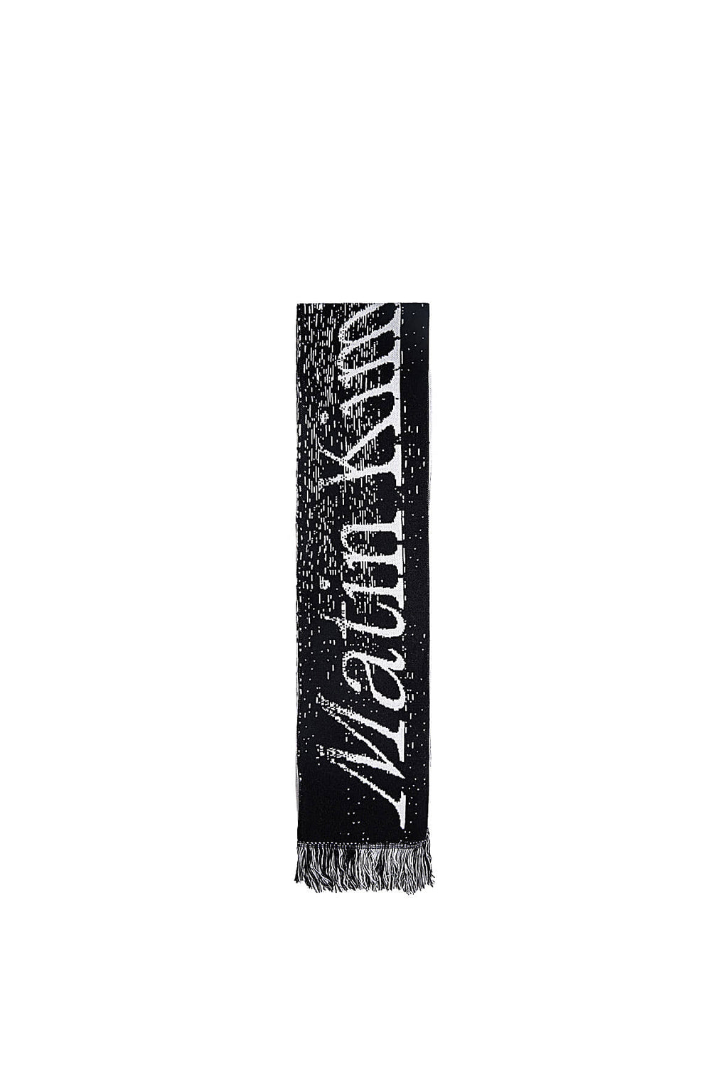 Matin Kim - Contrast Logo Jacquard Muffler (Black) product image 1 | TRAB K-Fashion Australia