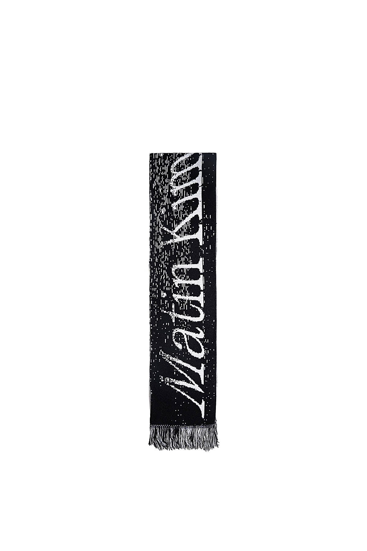 Matin Kim - Contrast Logo Jacquard Muffler (Black) product image 1 | TRAB K-Fashion Australia