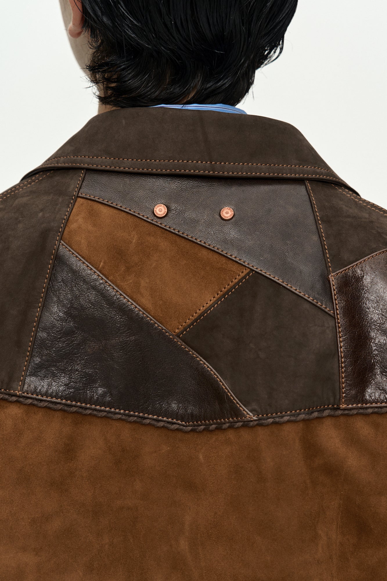 Andersson Bell - Harvey Leather Patchwork Jacket (Brown) product image 7 | TRAB K-Fashion Australia