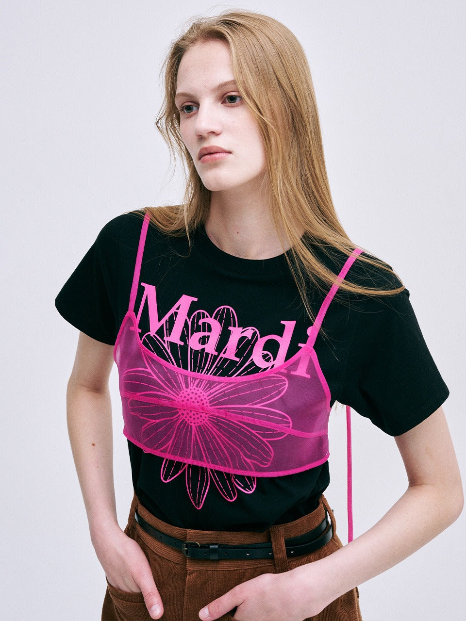 Mardi Mercredi - Sheer Layered Bustier (Pink) product image 1 | TRAB K-Fashion Australia