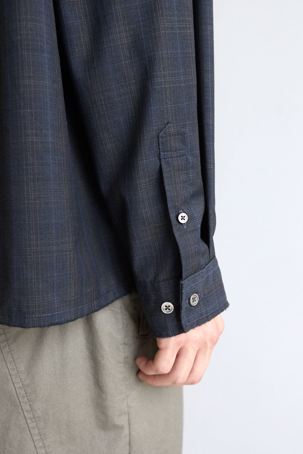 Hatchingroom - Crop Shirt Wool Check (Grey) product image 11 | TRAB K-Fashion Australia