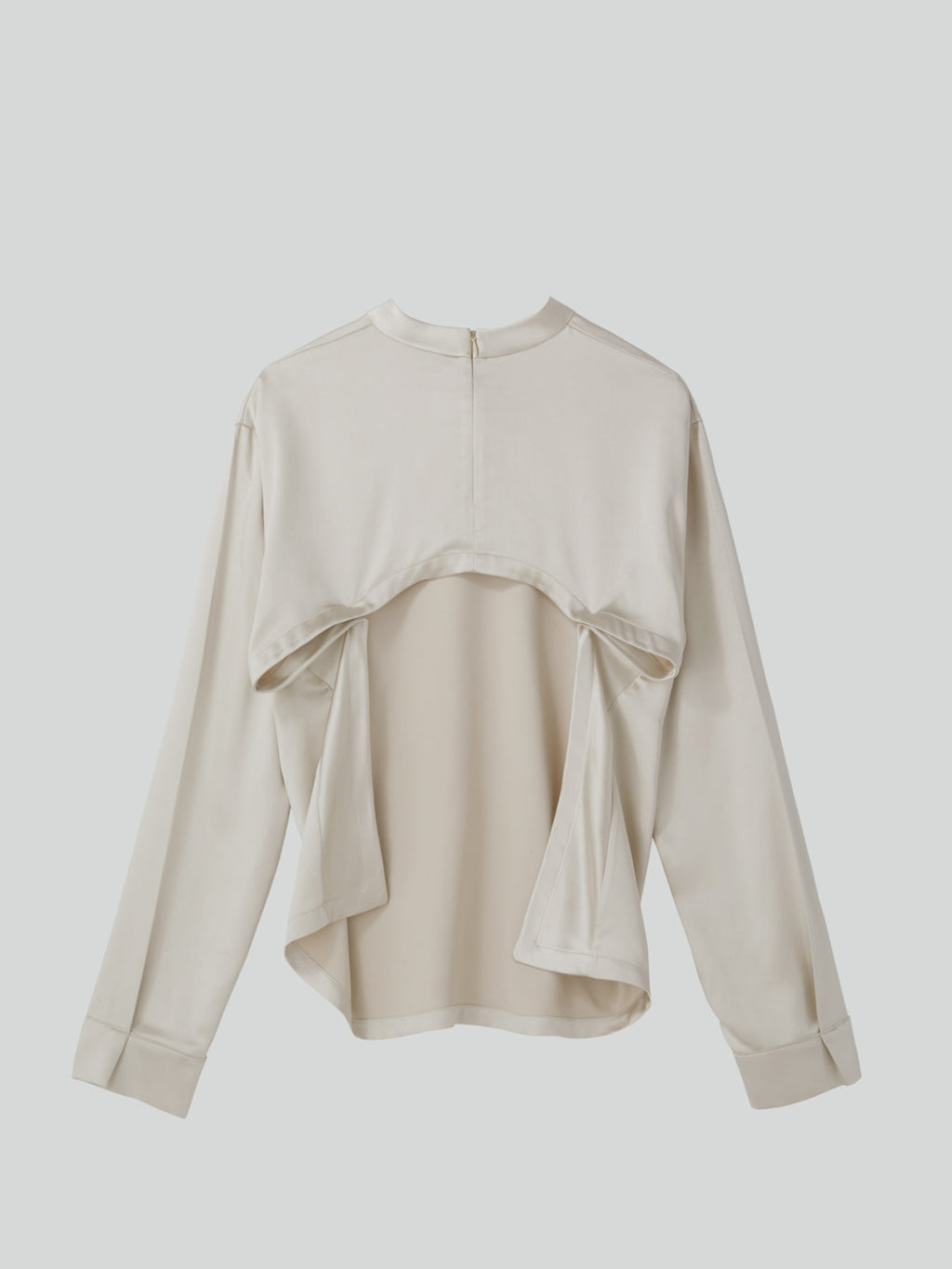 Recto - Open Back Scarf Satin Blouse (Pale Beige) product image 12 | TRAB K-Fashion Australia