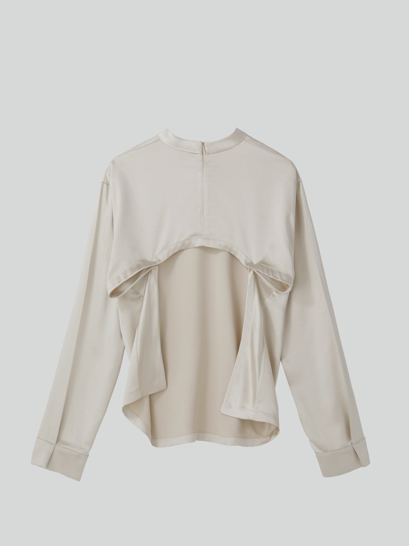 Recto - Open Back Scarf Satin Blouse (Pale Beige) product image 12 | TRAB K-Fashion Australia