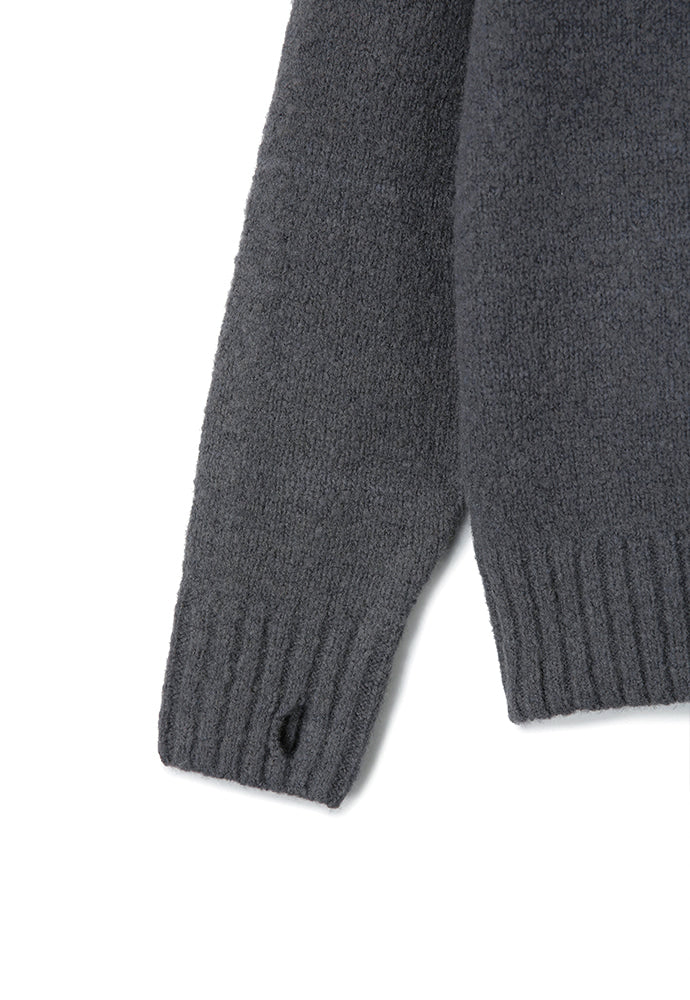 Art if acts - Boucle Saddle Neck Knit (Charcoal) product image 11 | TRAB K-Fashion Australia