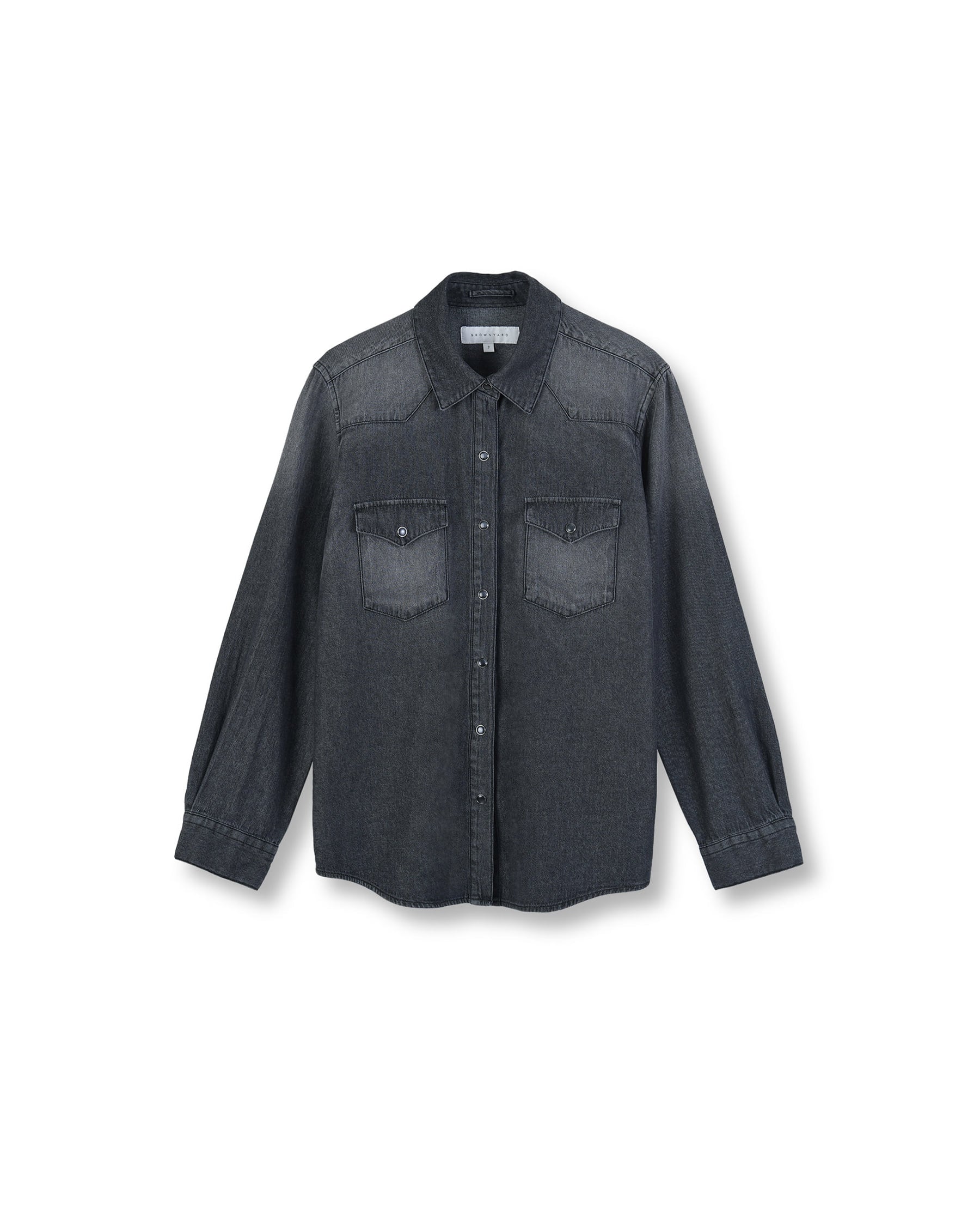 Brownyard - Denim Western Shirt (Black) product image 3 | TRAB K-Fashion Australia