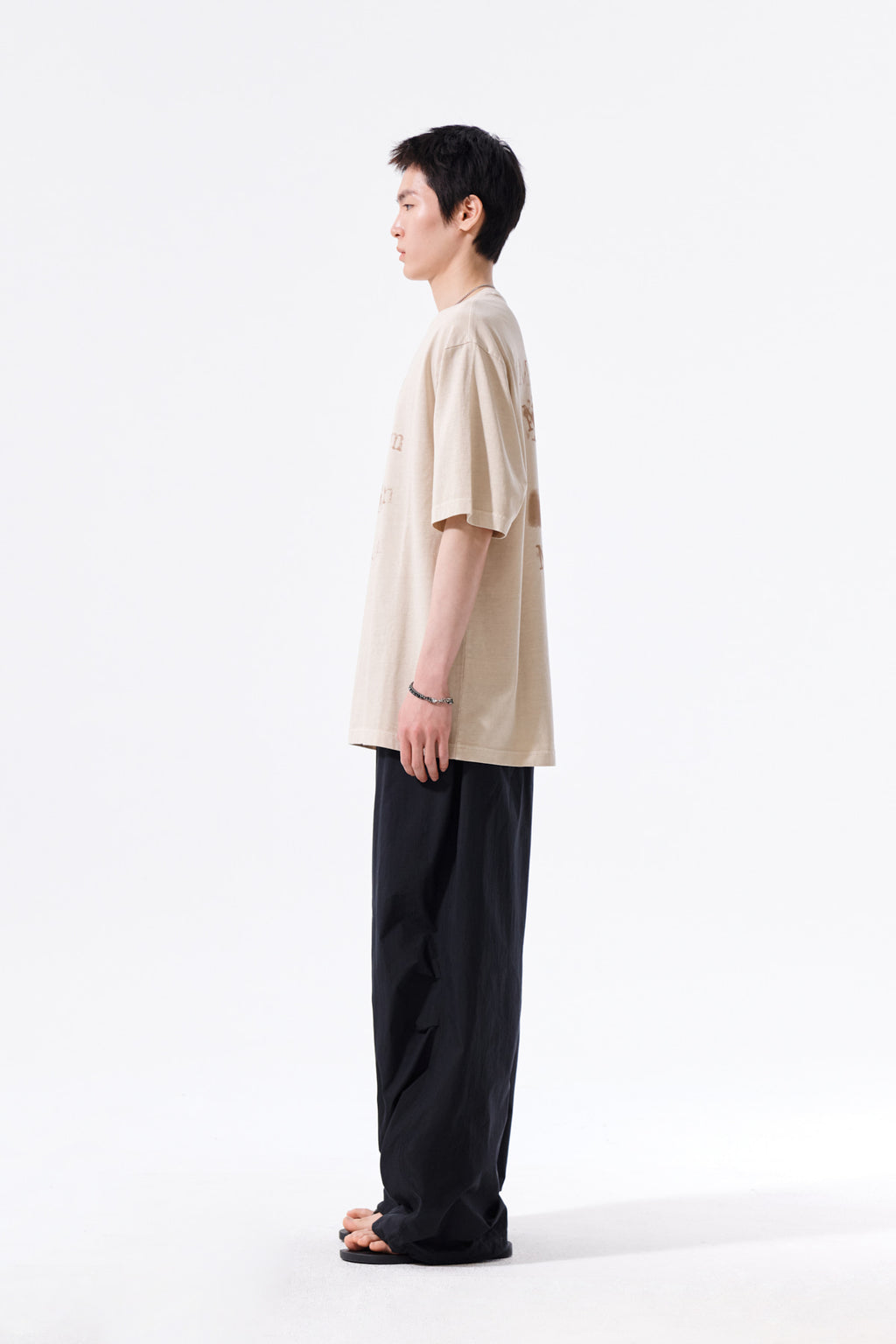 Matin Kim - [Pre-Order – Ships June 22] Pigment Graffiti Logo Top (Beige) product image 11 | TRAB K-Fashion Australia