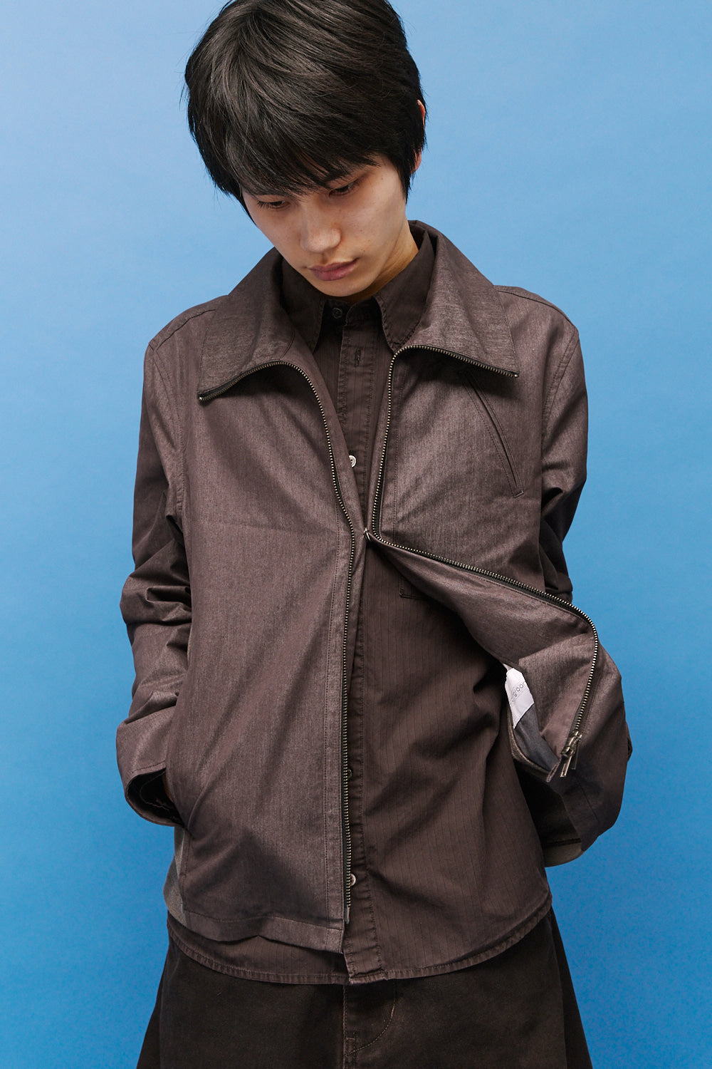 Hatchingroom - Funnel Neck Jacket (Brown) product image 11 | TRAB K-Fashion Australia