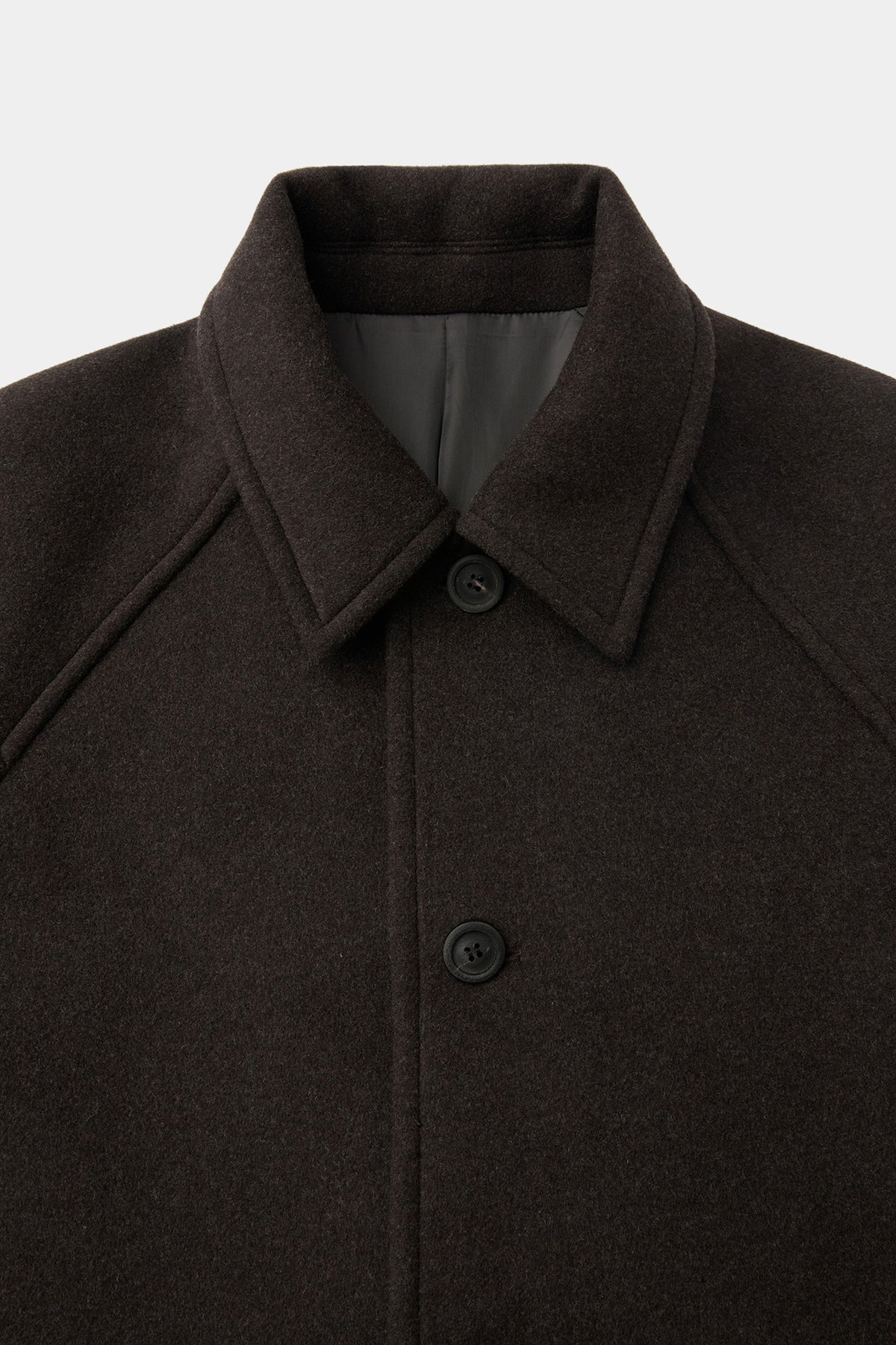 Coor - Fake Leather Trim Bellandi Half Coat (Melange Brown) product image 5 | TRAB K-Fashion Australia