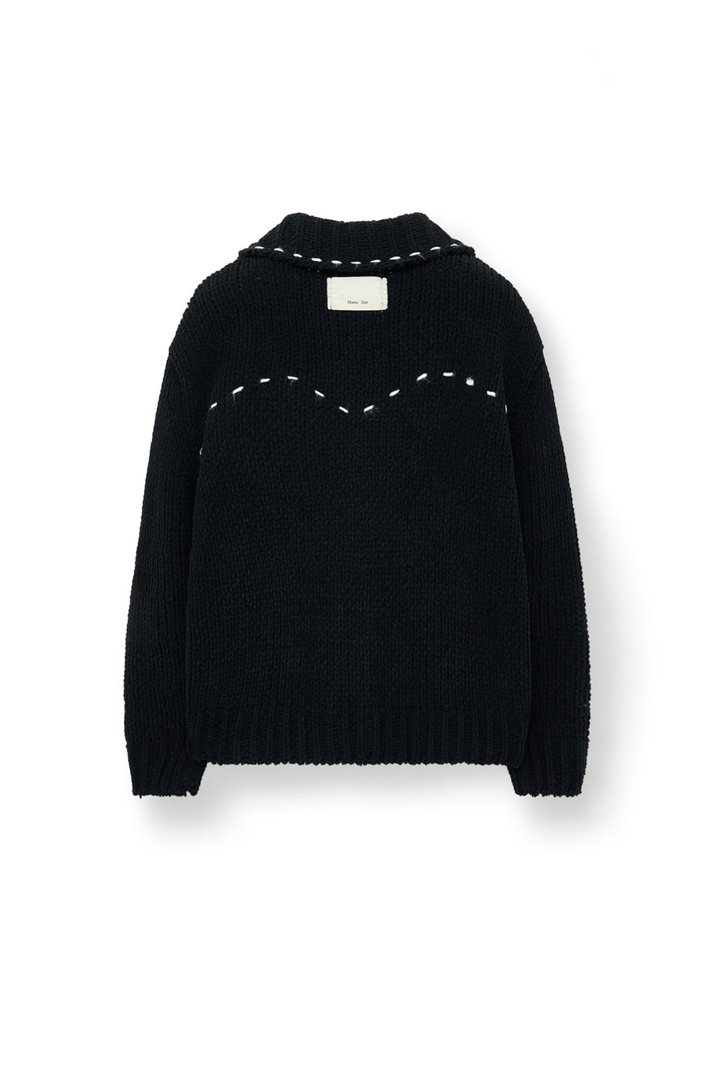 Matin Kim - Handmade Collar Knit Cardigan (Black) product image 3 | TRAB K-Fashion Australia