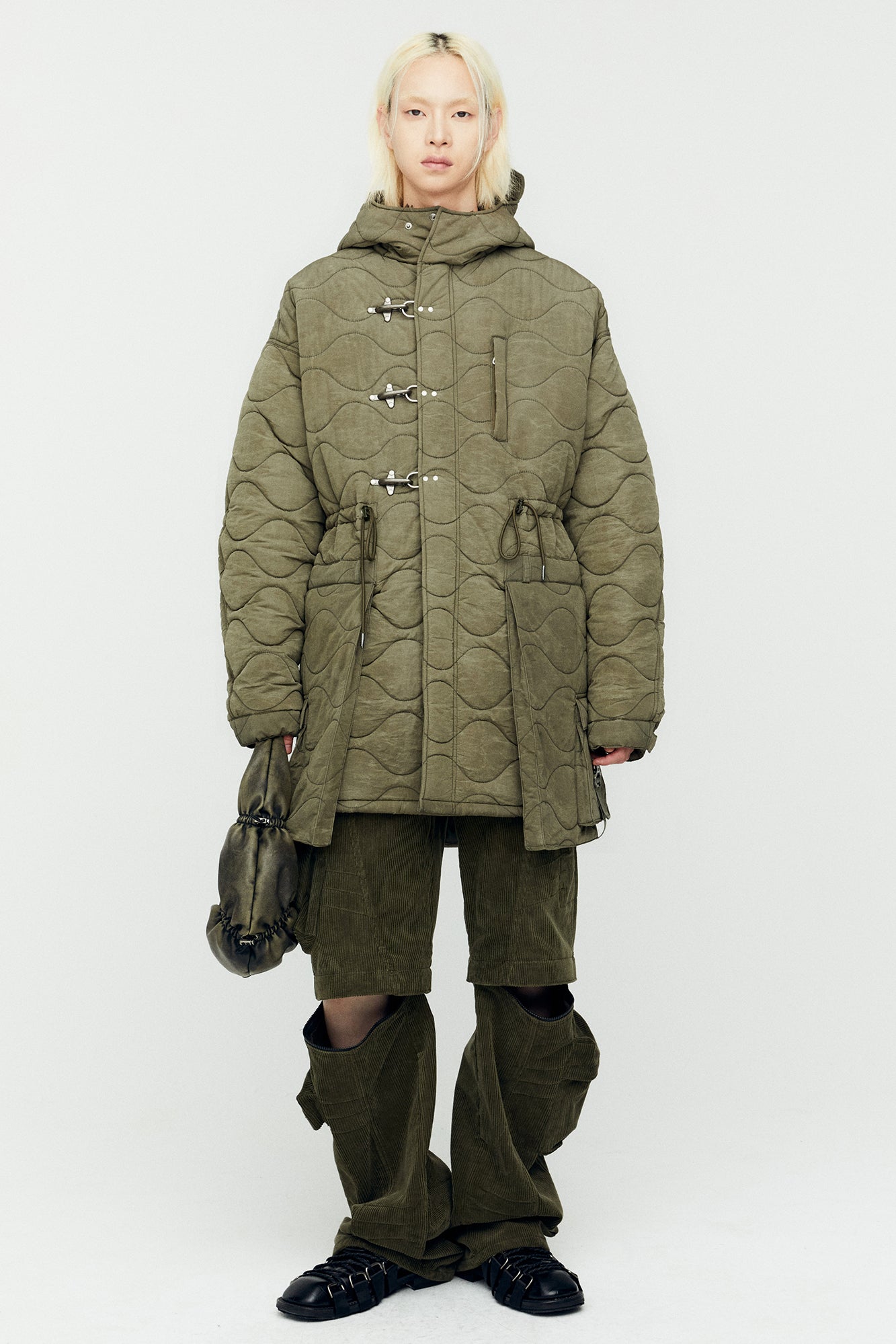 Andersson Bell - Milano Corduroy Cargo Pants (Khaki) product image 4 | TRAB K-Fashion Australia